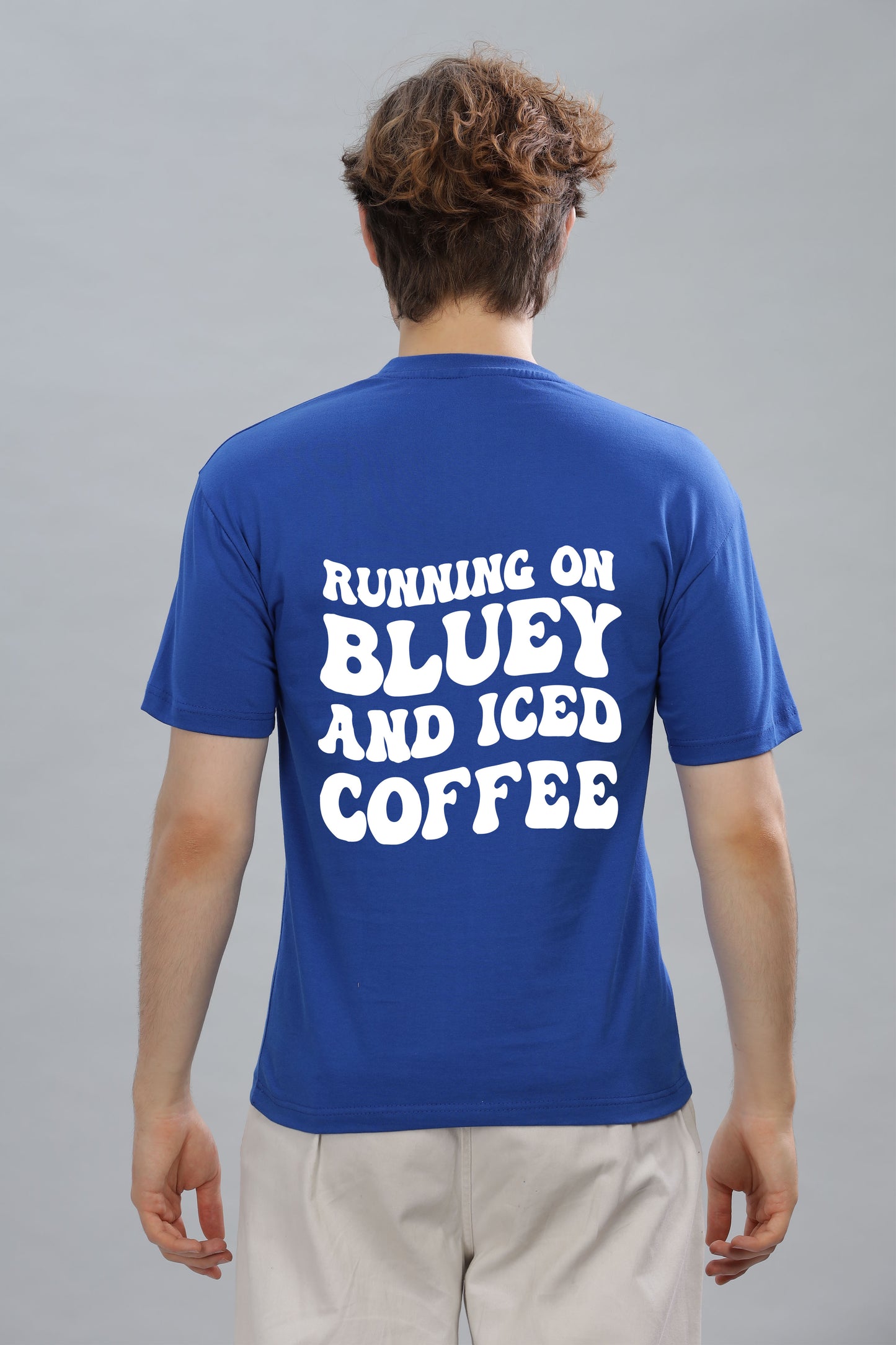 Running on Bluey and Iced Coffee Men's T-Shirt | Comfortable & Stylish