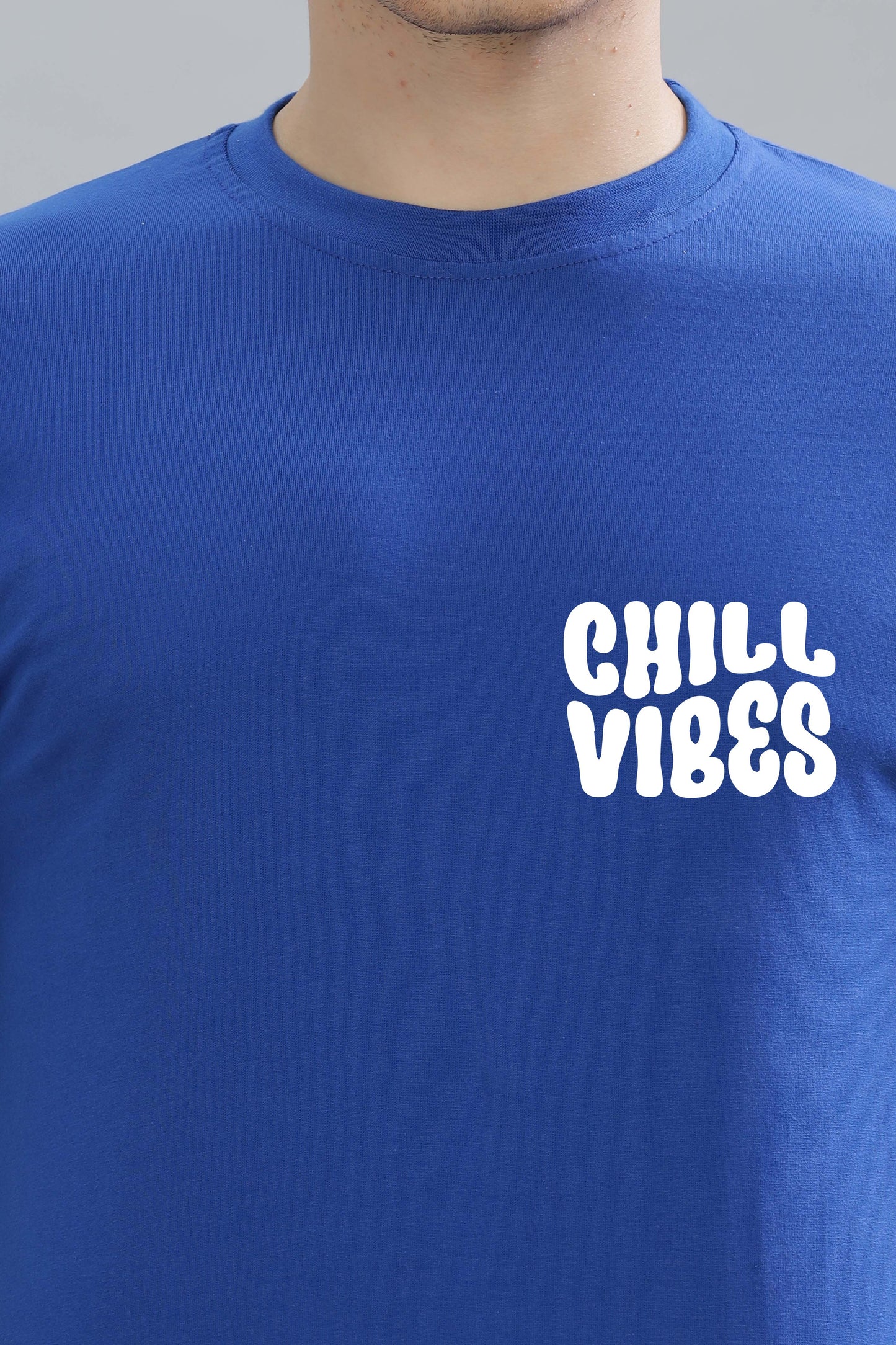 Chill Vibes Men’s Soft Cotton Rich Fabric Relaxed Oversized Baggy Fit T-Shirt