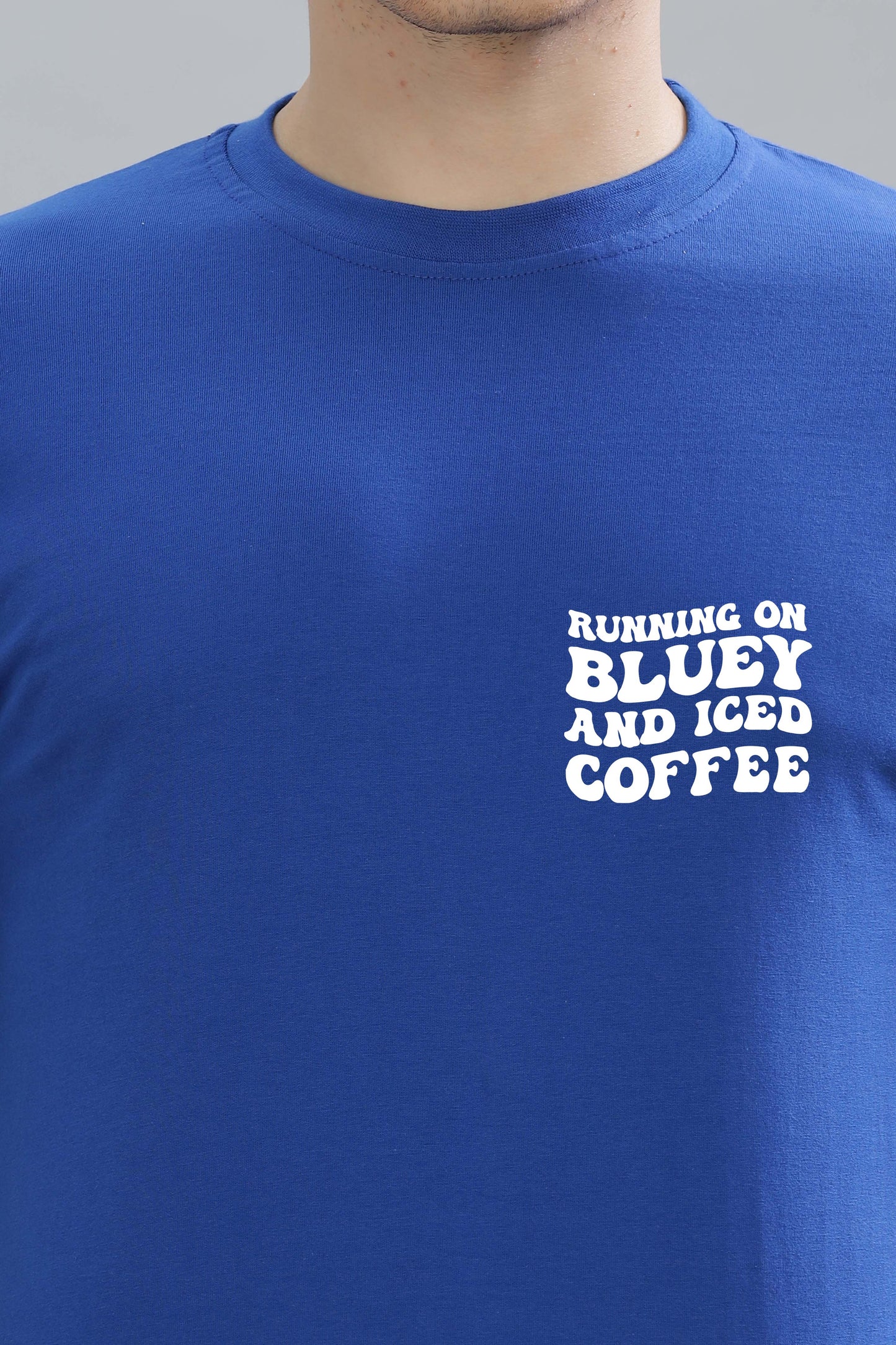 Running on Bluey and Iced Coffee Men's T-Shirt | Comfortable & Stylish