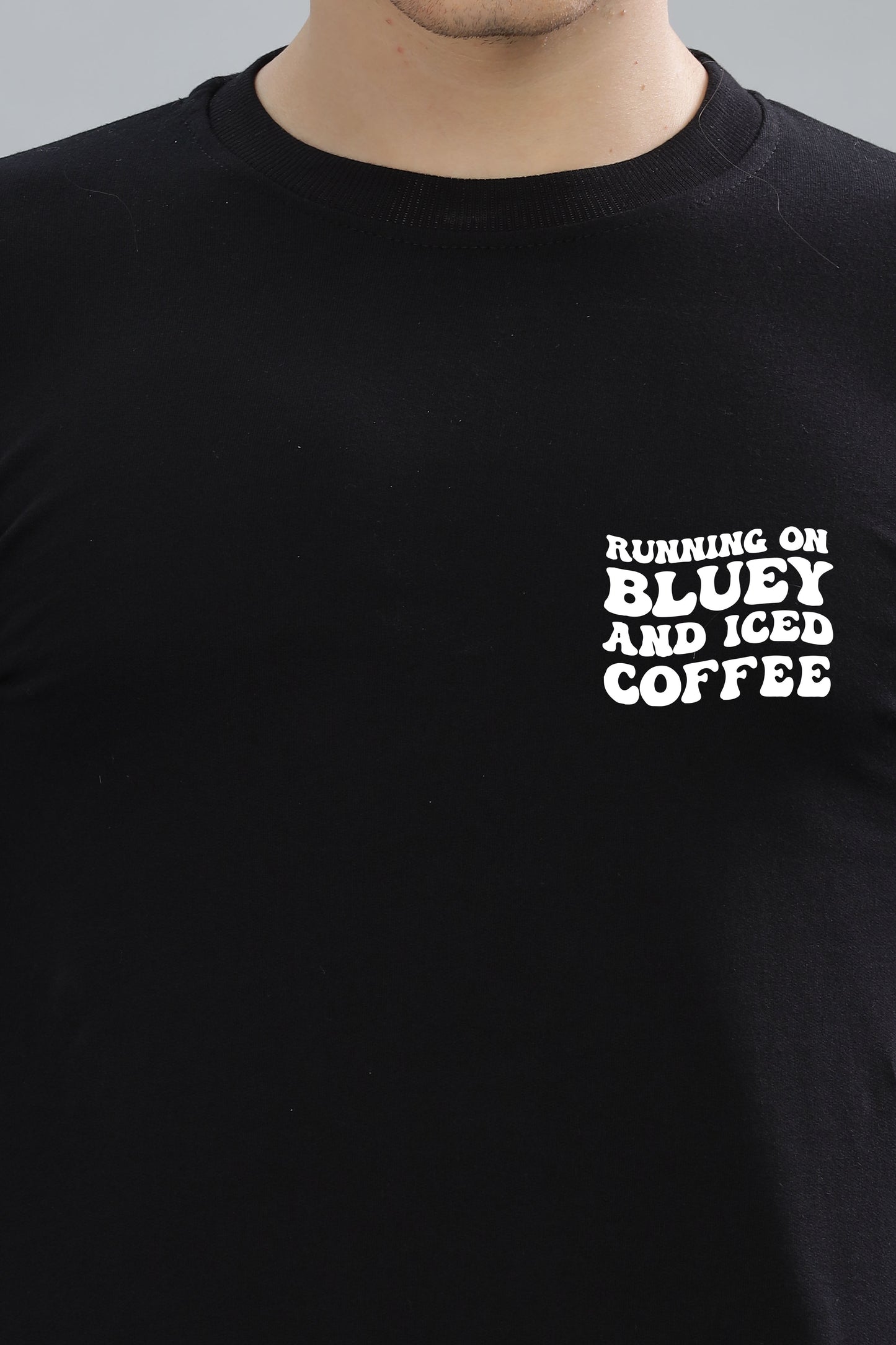 Running on Bluey and Iced Coffee Men's Sweatshirt | Super Soft Cotton