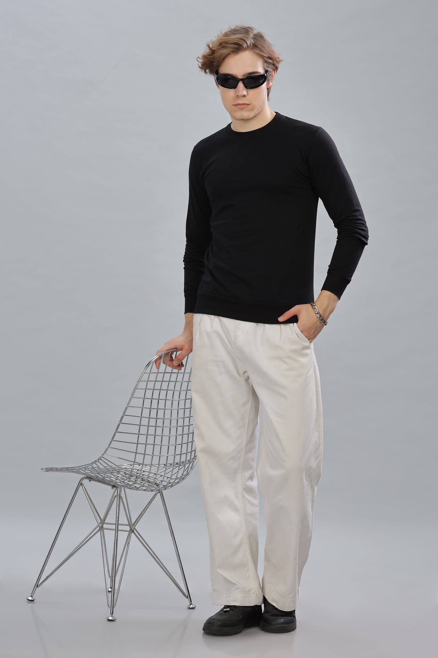 Men’s Solid Stylish Look Full Sleeve Premium Comfort Sweatshirt
