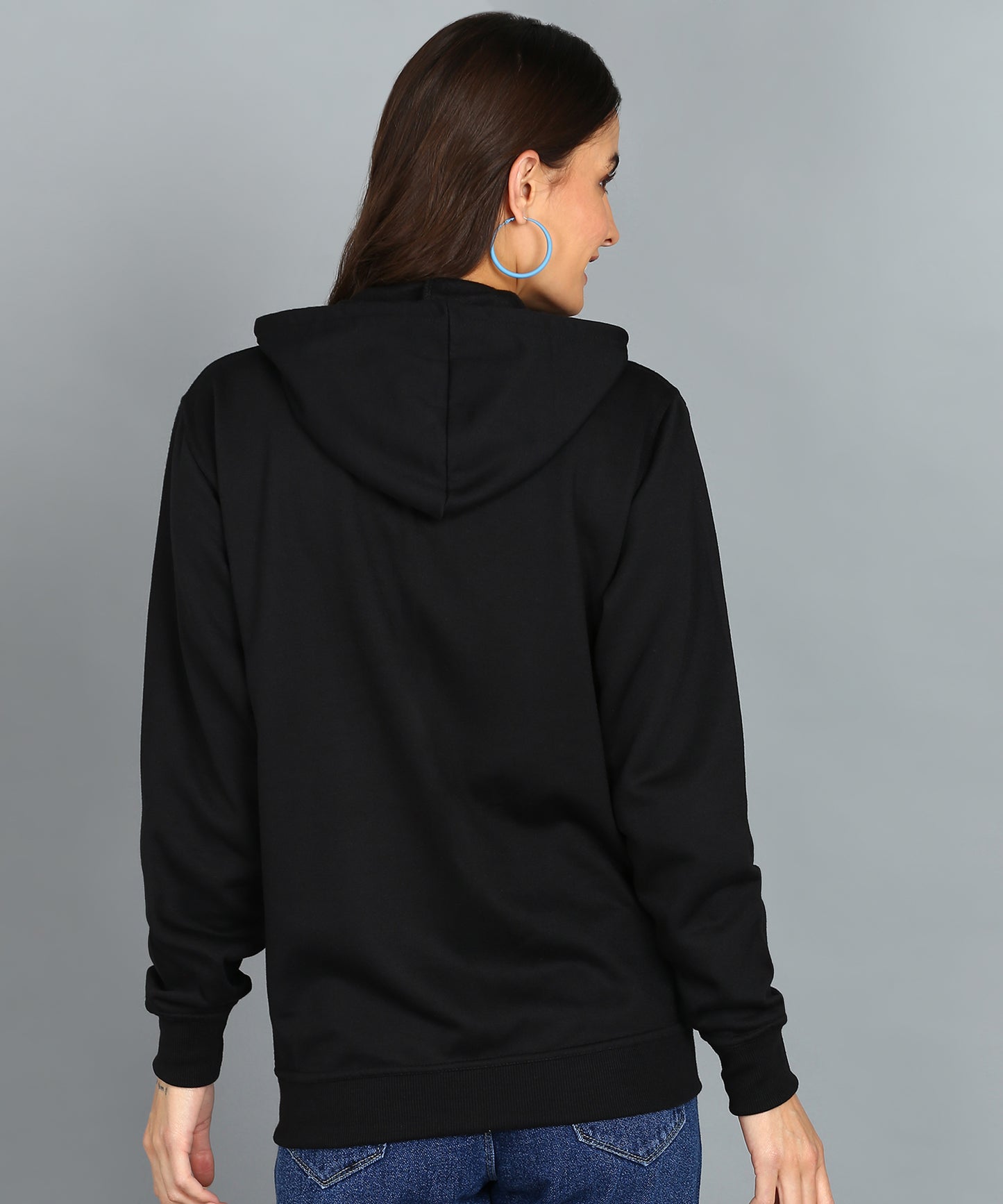 Women’s Plain Zipper Hooded Hoodie Stylish & Comfortable