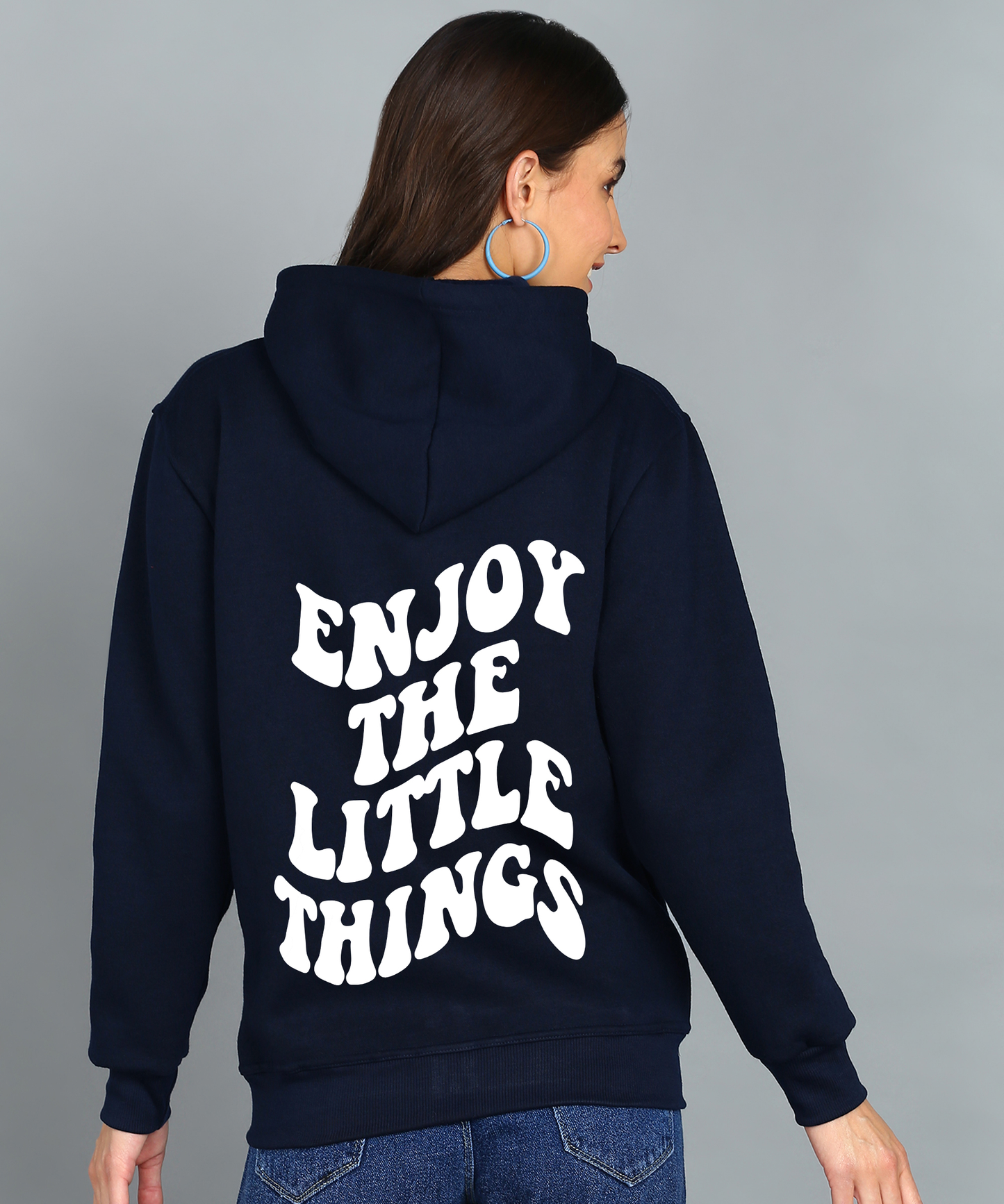 Enjoy the Little Things Zipper Hooded Hoodie for Women