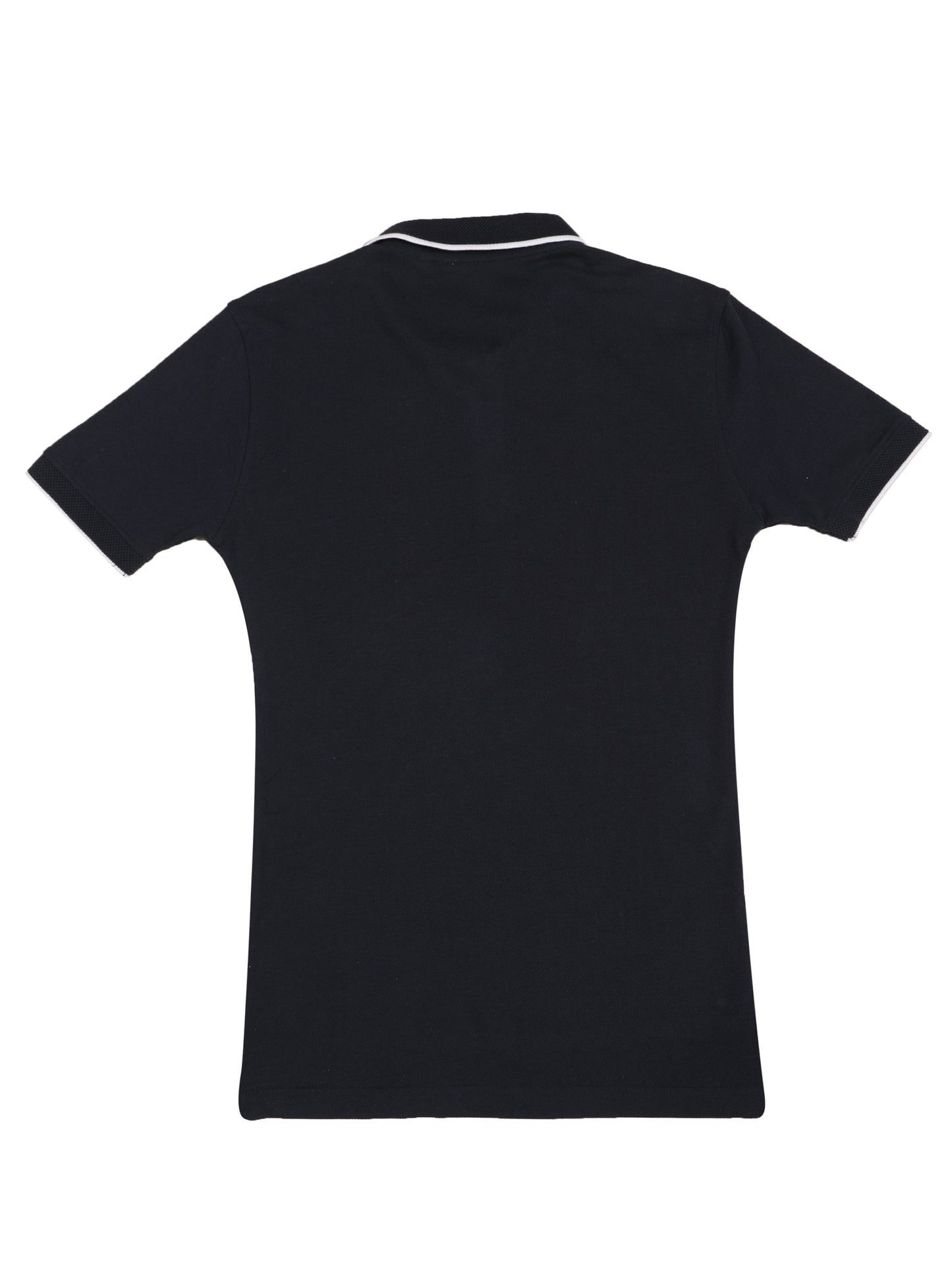 Sustainable Midnight Navy Blue Premium Polo T-Shirt with White Tipping