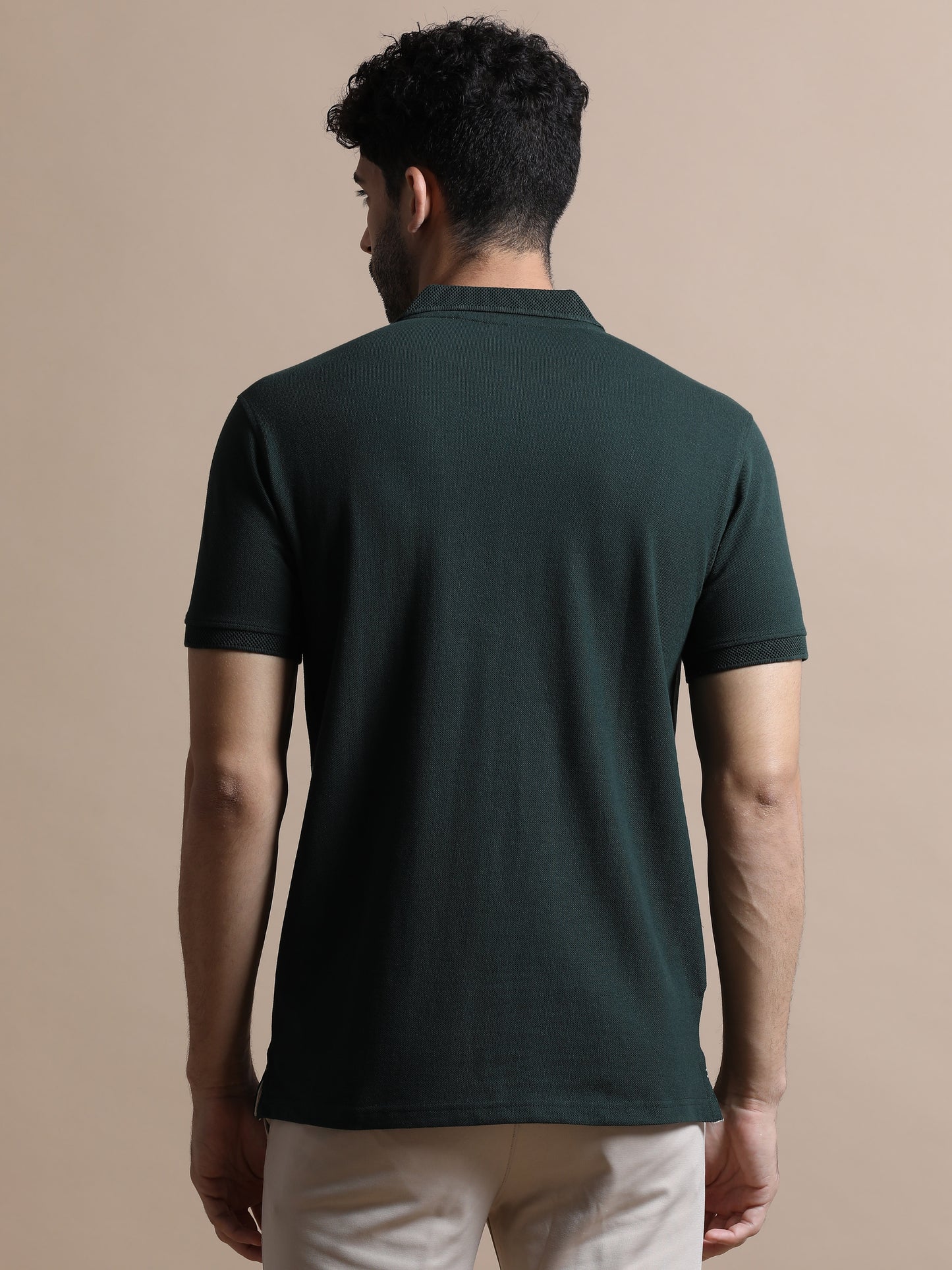 Sustainable Forest Green Men’s Premium Polo T-Shirt | Eco-Friendly Luxury