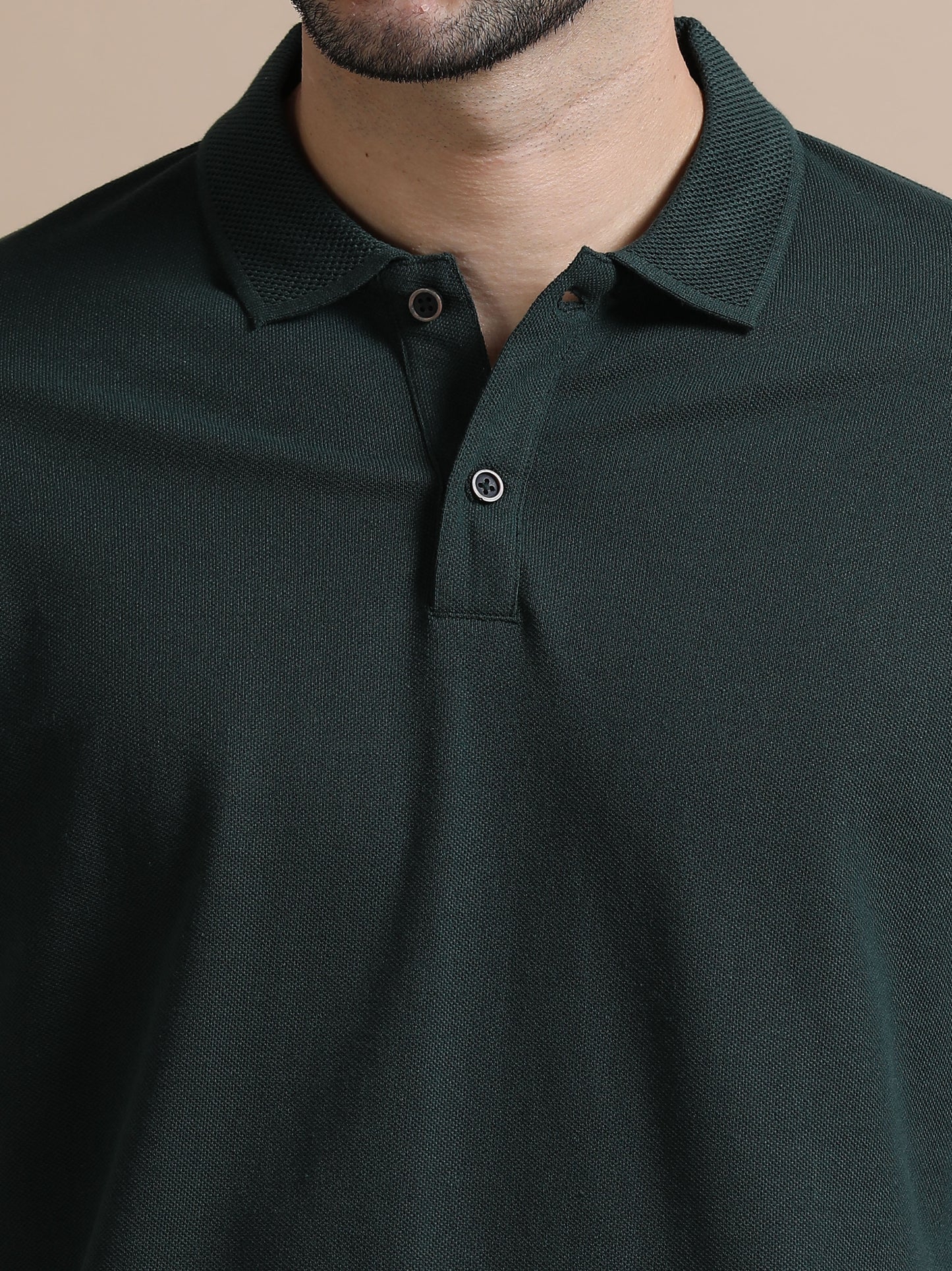 Sustainable Forest Green Men’s Premium Polo T-Shirt | Eco-Friendly Luxury