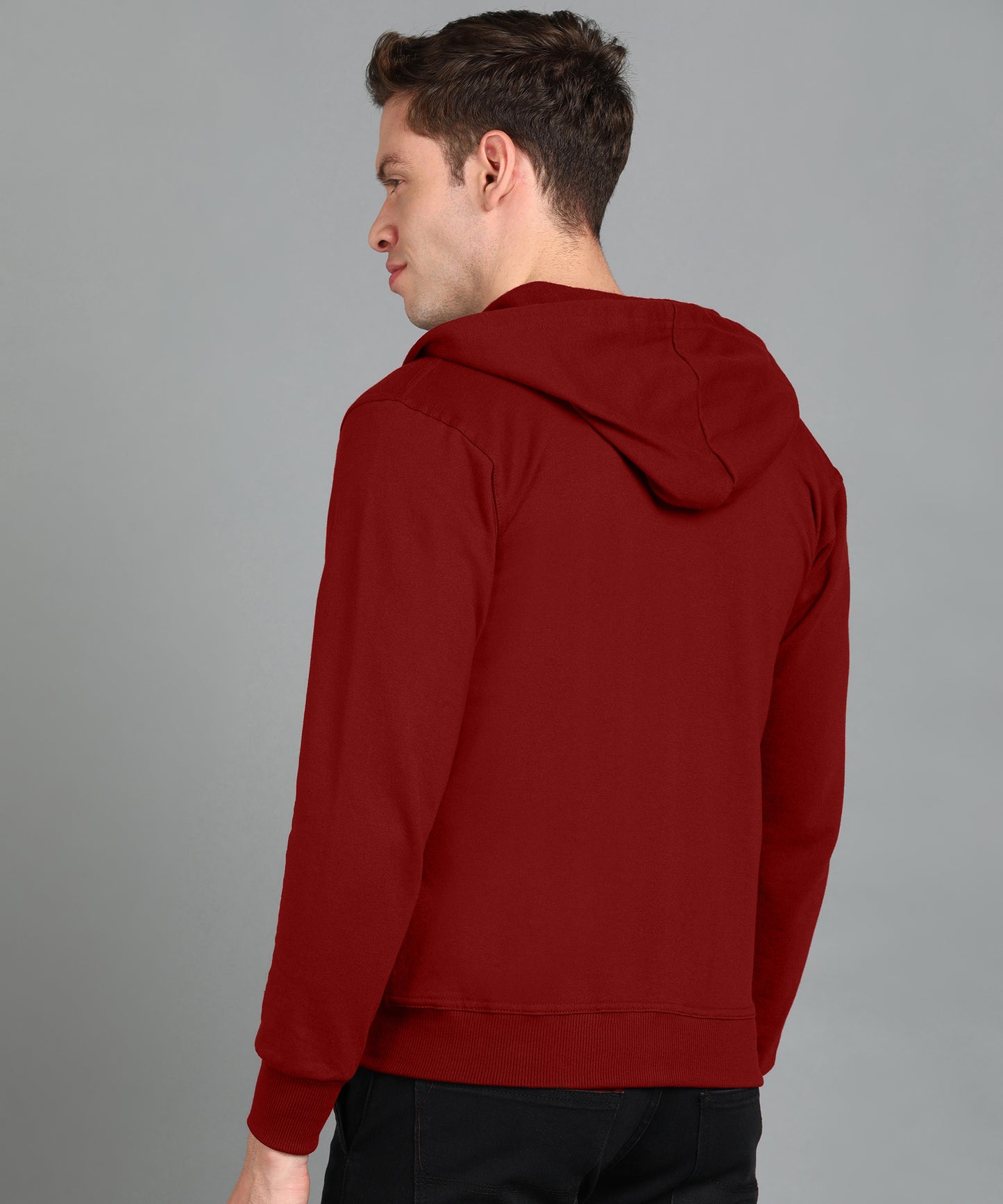 Men’s Plain Comfortable & Stylish Zipper Hooded Hoodie Sweatshirt