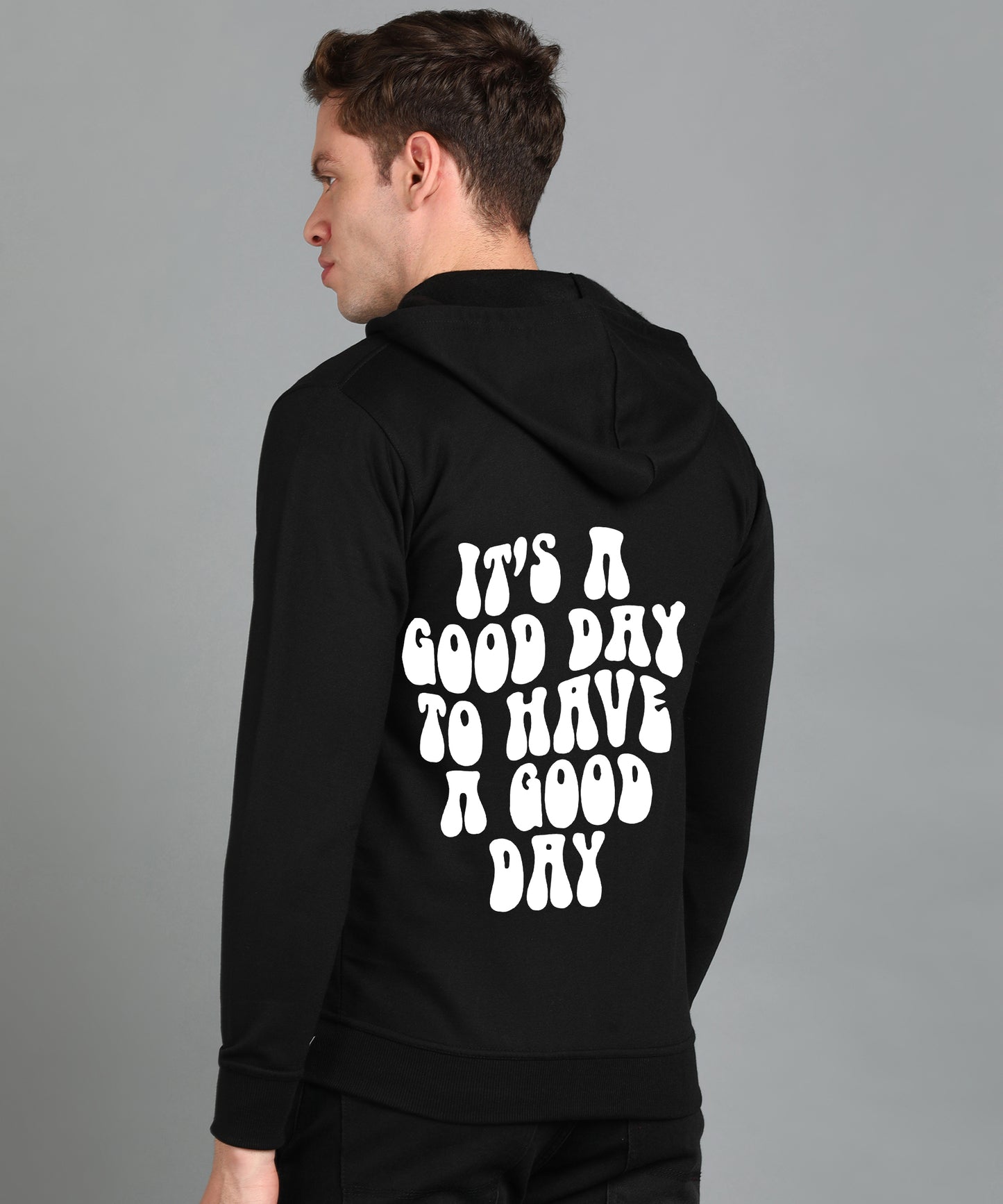 Good Things Are Coming Men's Zipper Hooded Hoodie