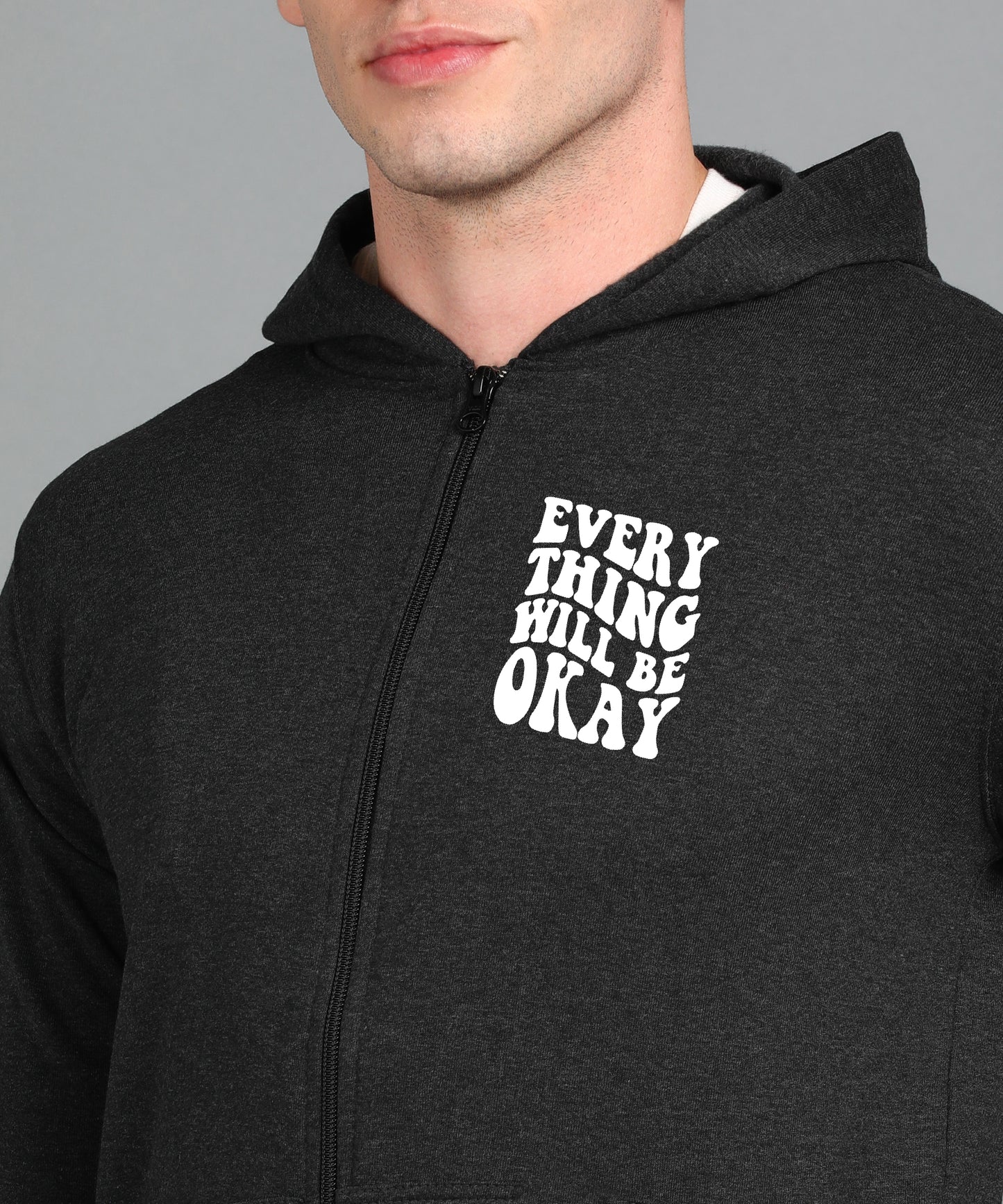 Everything Will Be Okay Men's Zipper Hoodie | Comfortable & Stylish