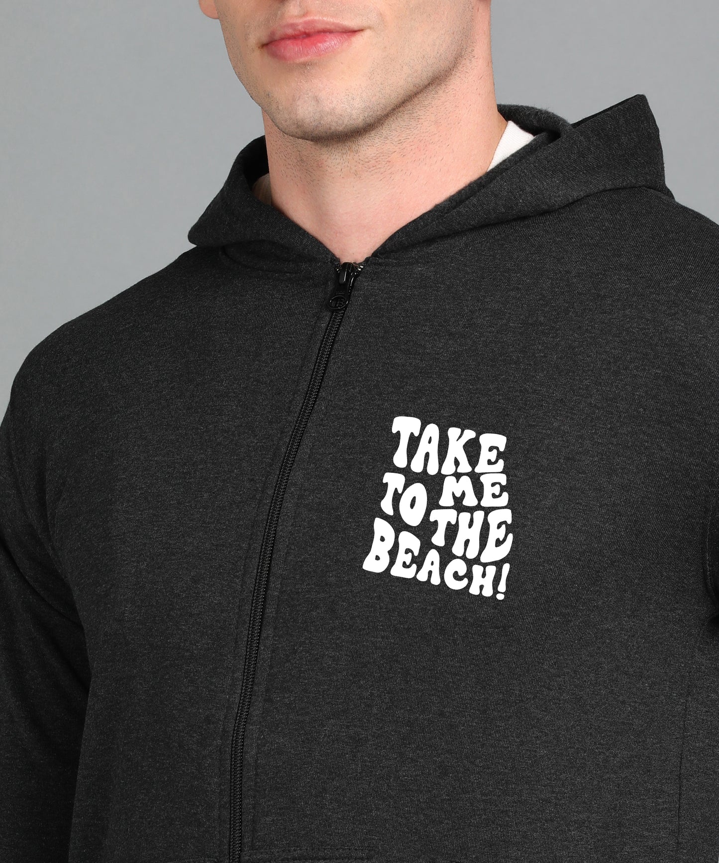 Take Me too The Beach Back Printed Women Hooded Hoodies with 2 Kangaroo Pockets