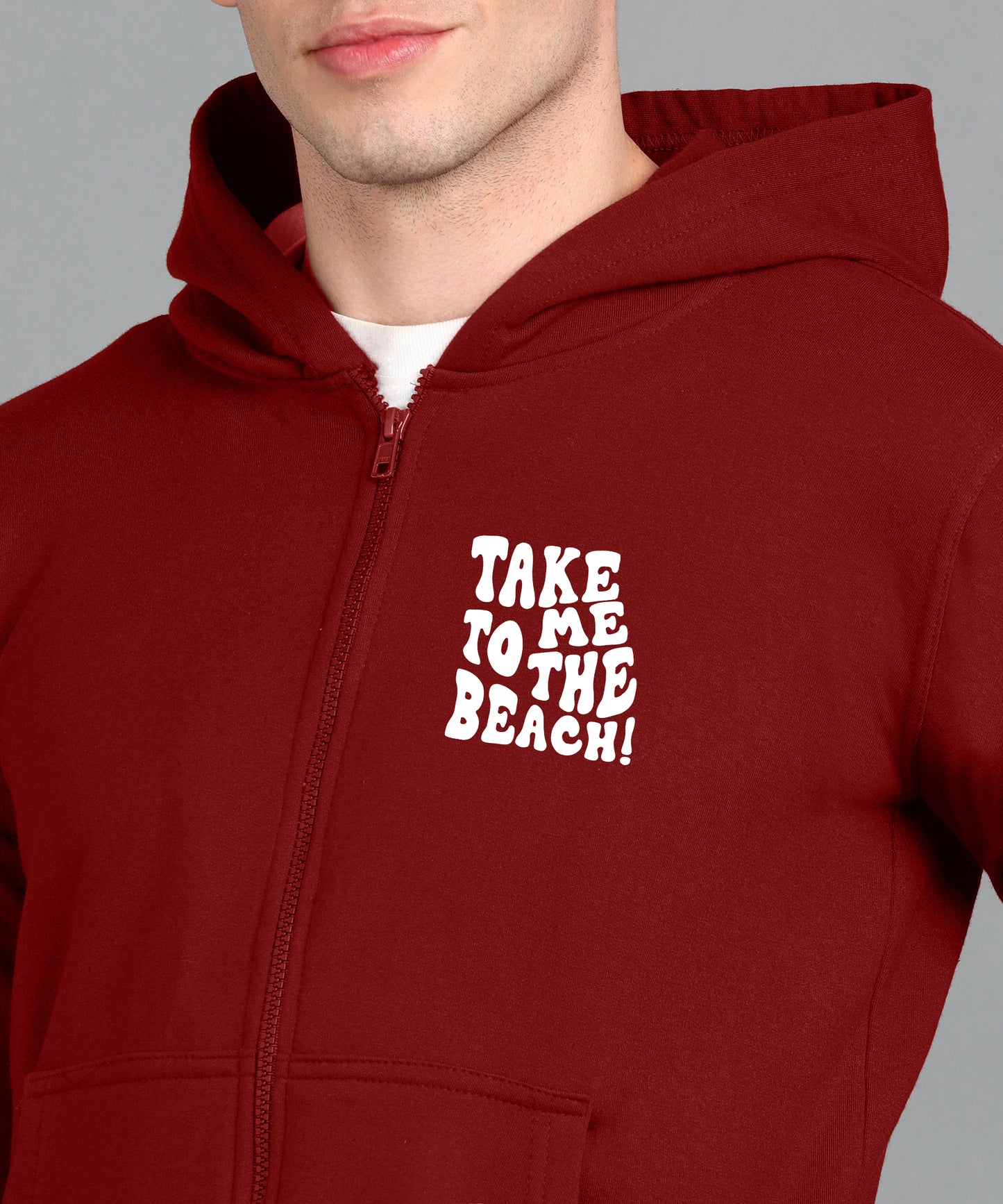 Take Me too The Beach Back Printed Women Hooded Hoodies with 2 Kangaroo Pockets
