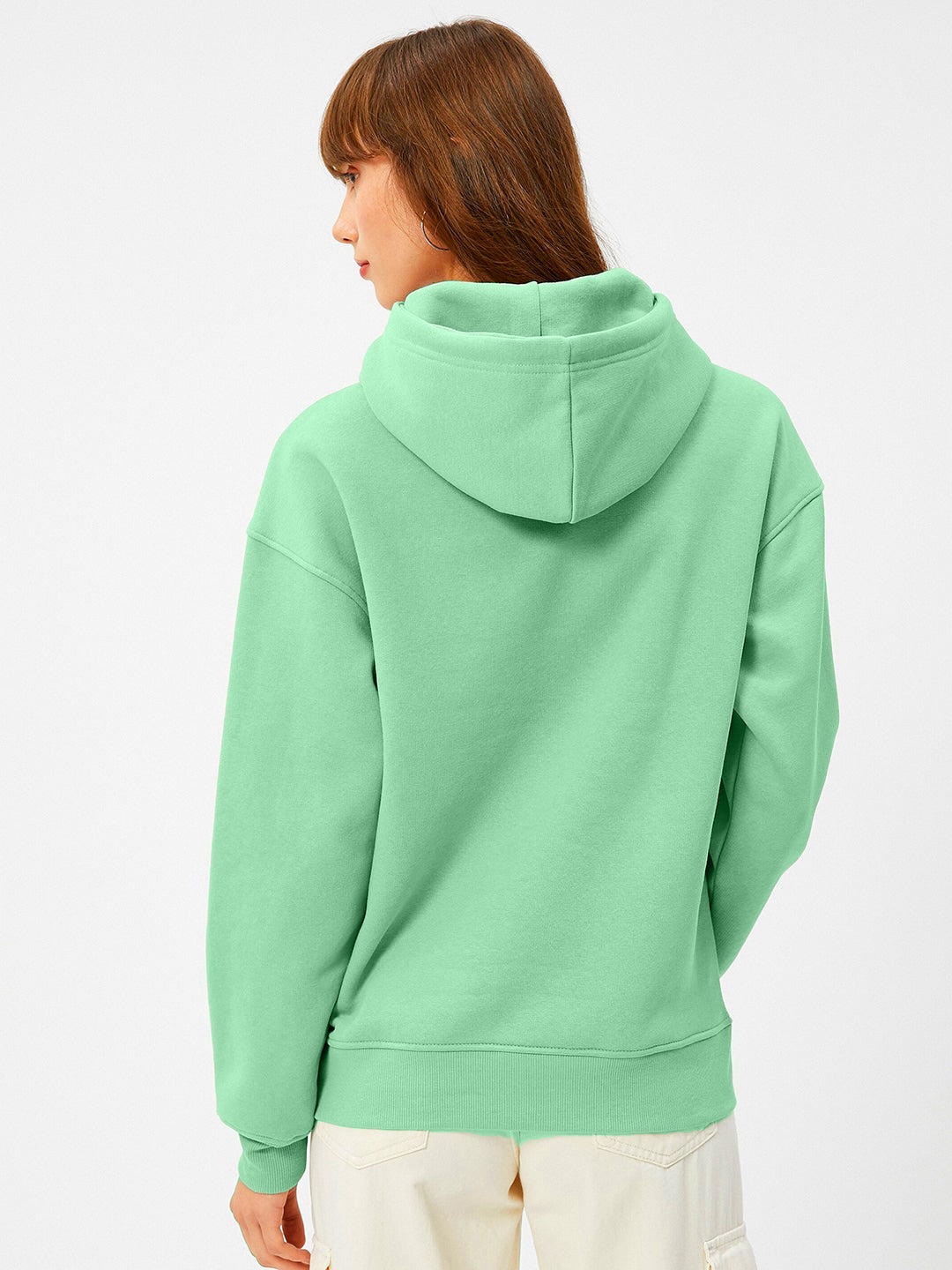 Women Plain Solid Pullover Hooded Hoodie Sweatshirt with 2 Kangaroo Pockets