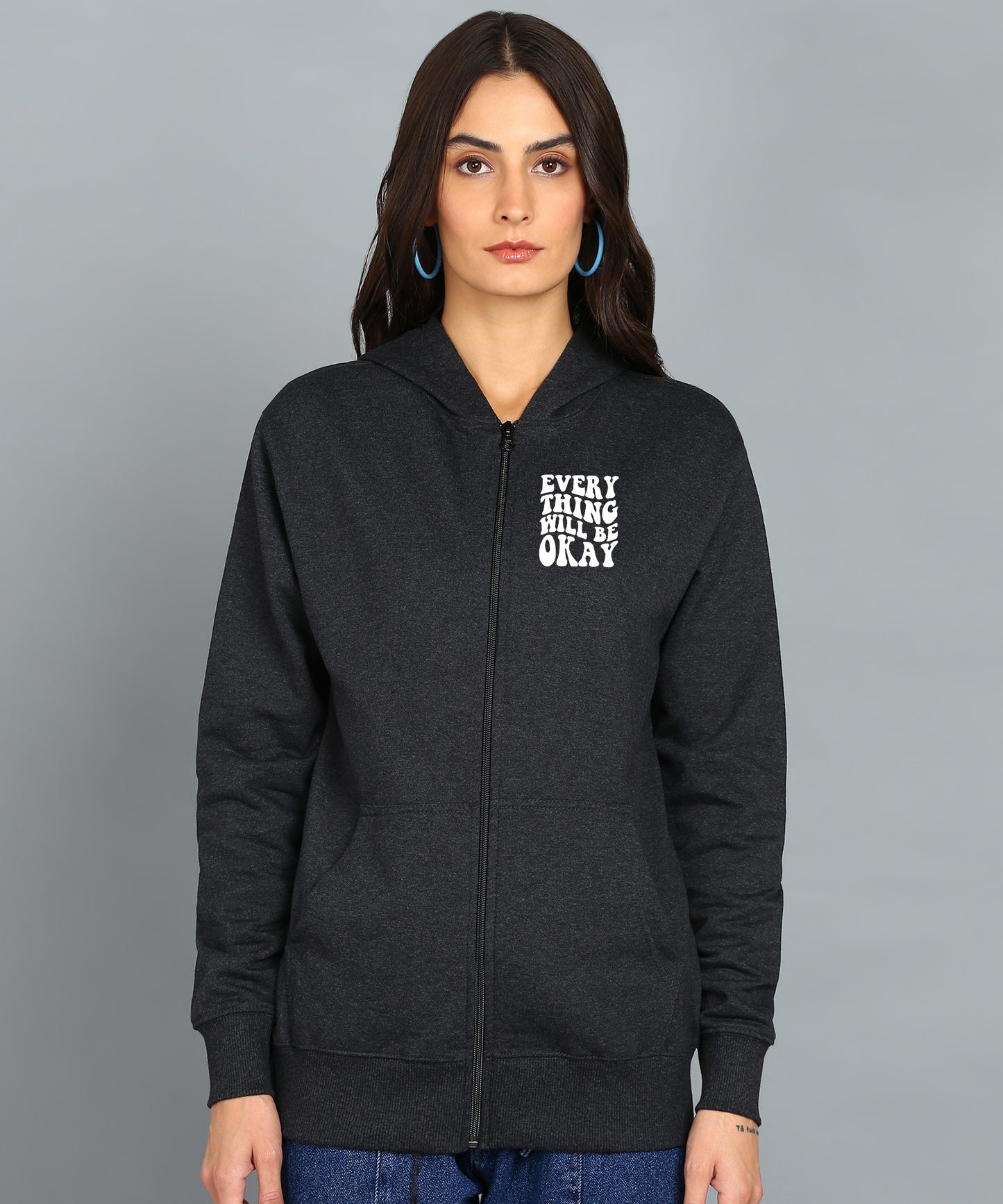 Everything Will Be Okay Women’s Zipper Cozy & Stylish Hoodie