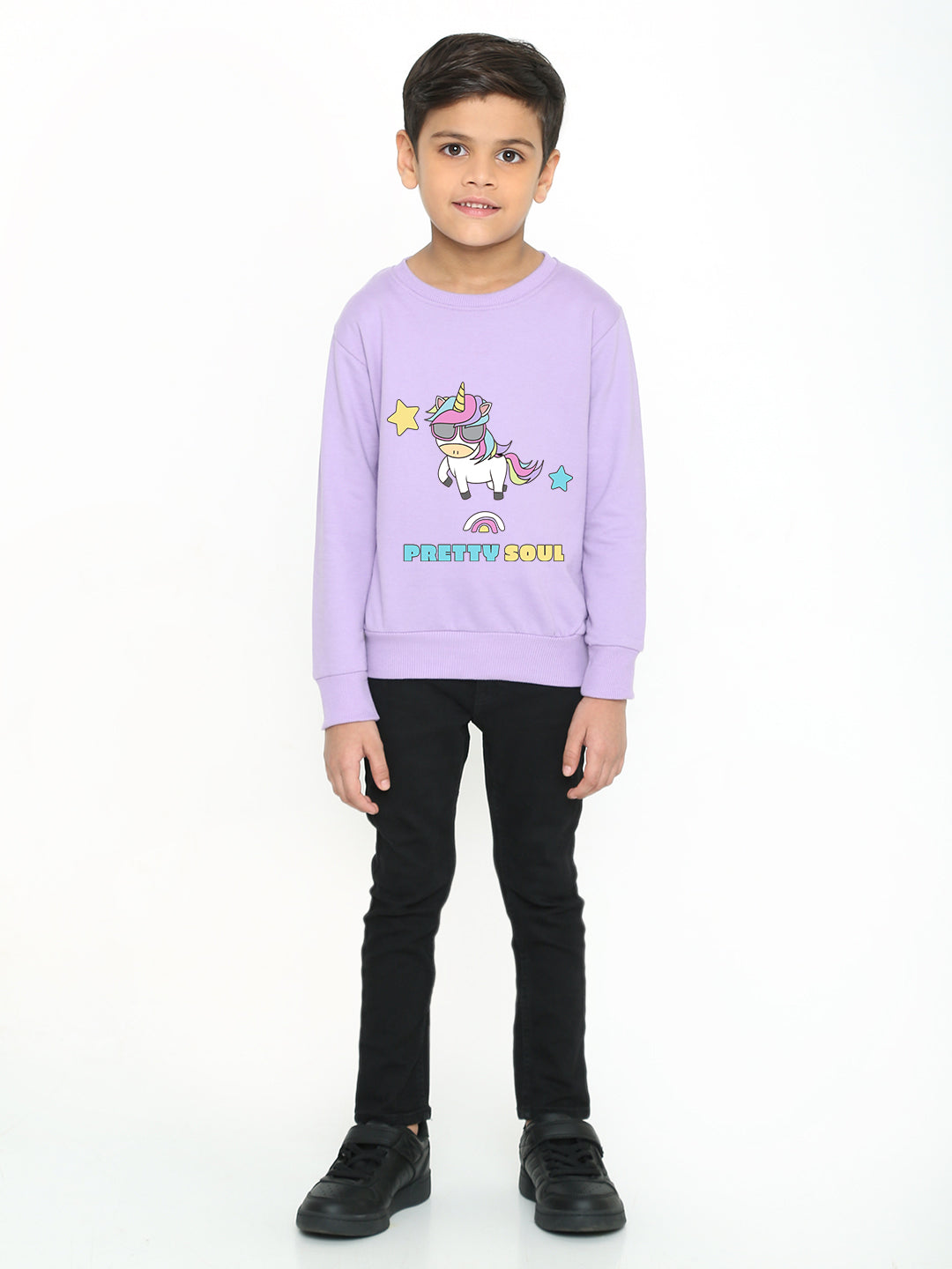 Kids Boys Unicorn Pretty Soul Graphic Sweatshirt
