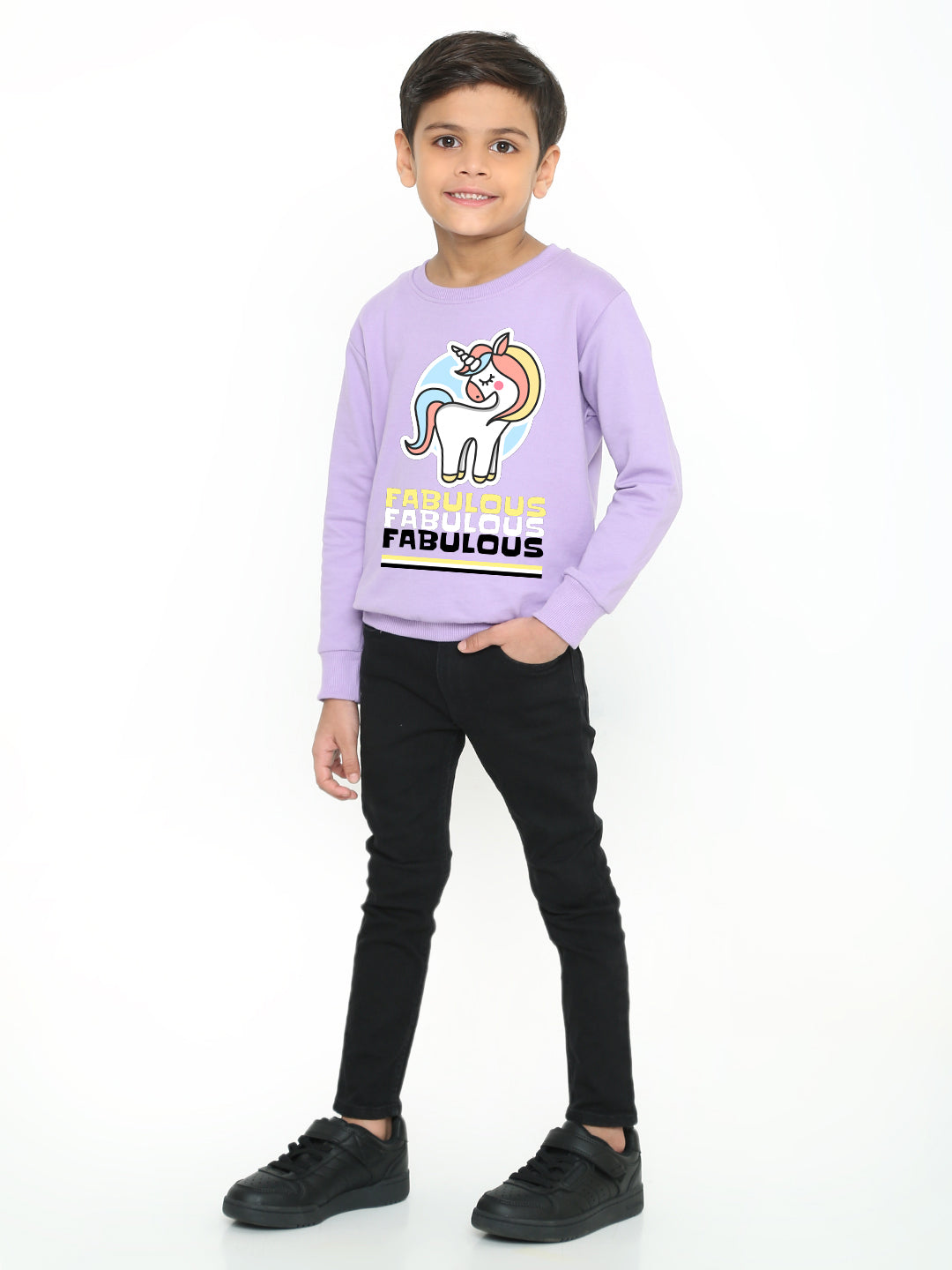 Kids Boys Fabulous Unicorn Graphic Sweatshirt