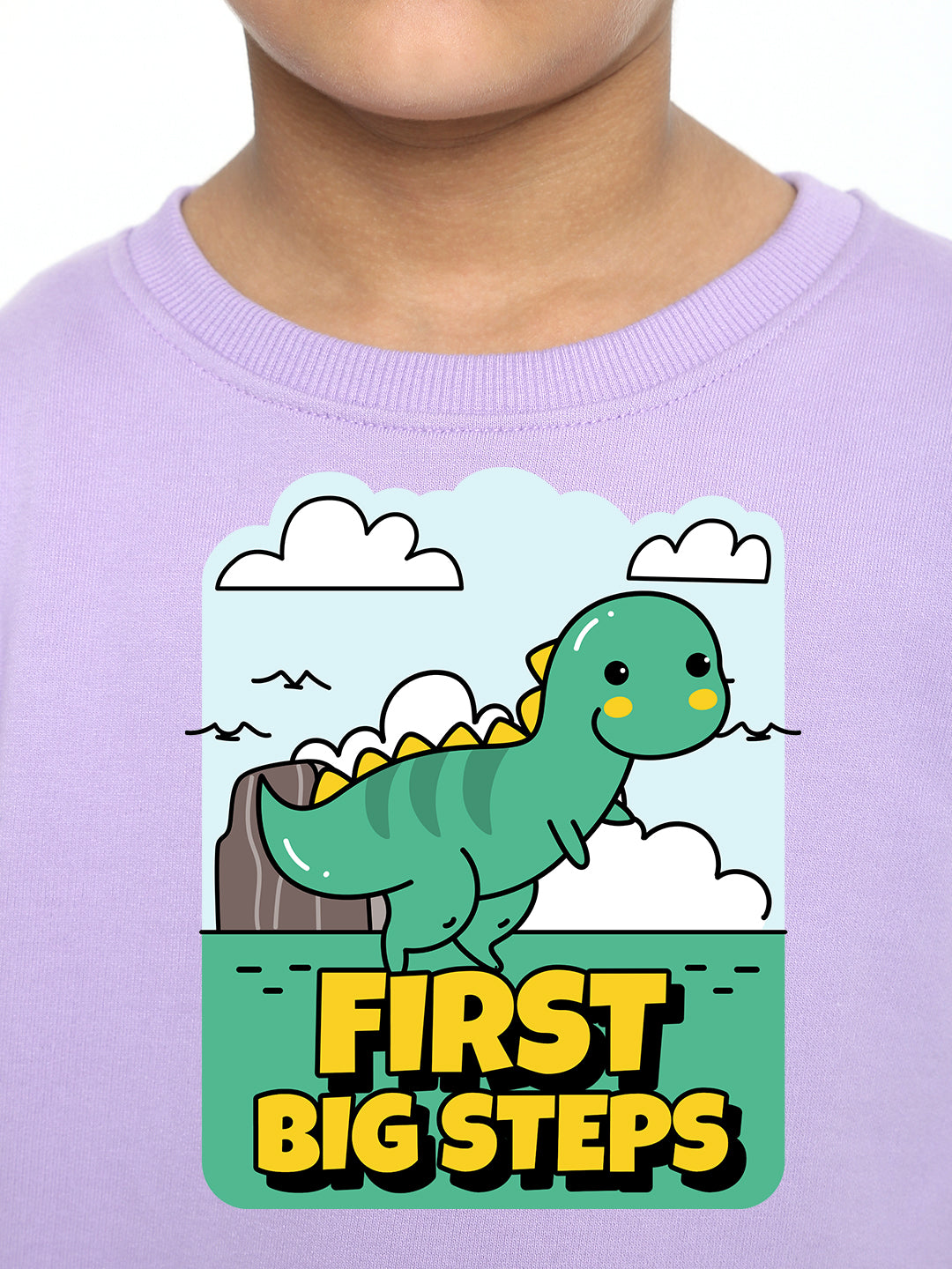 Kids Boys Dinosaur First Big Steps Graphic Sweatshirt