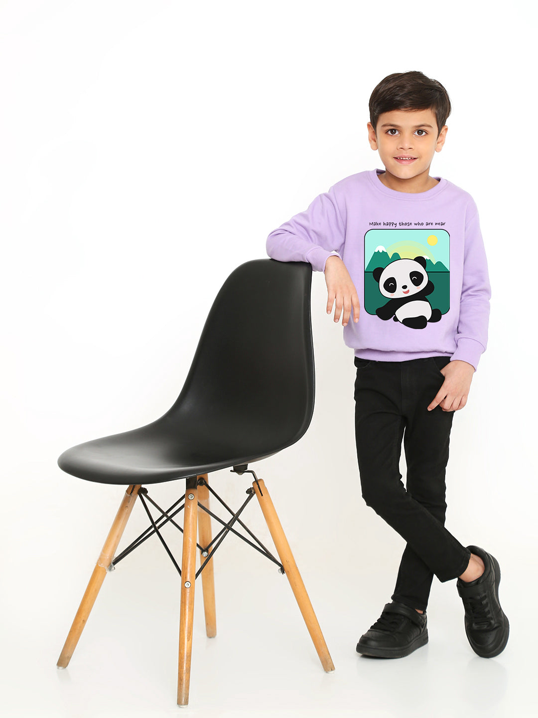 Kids Cute Panda Boys' Graphic Sweatshirt