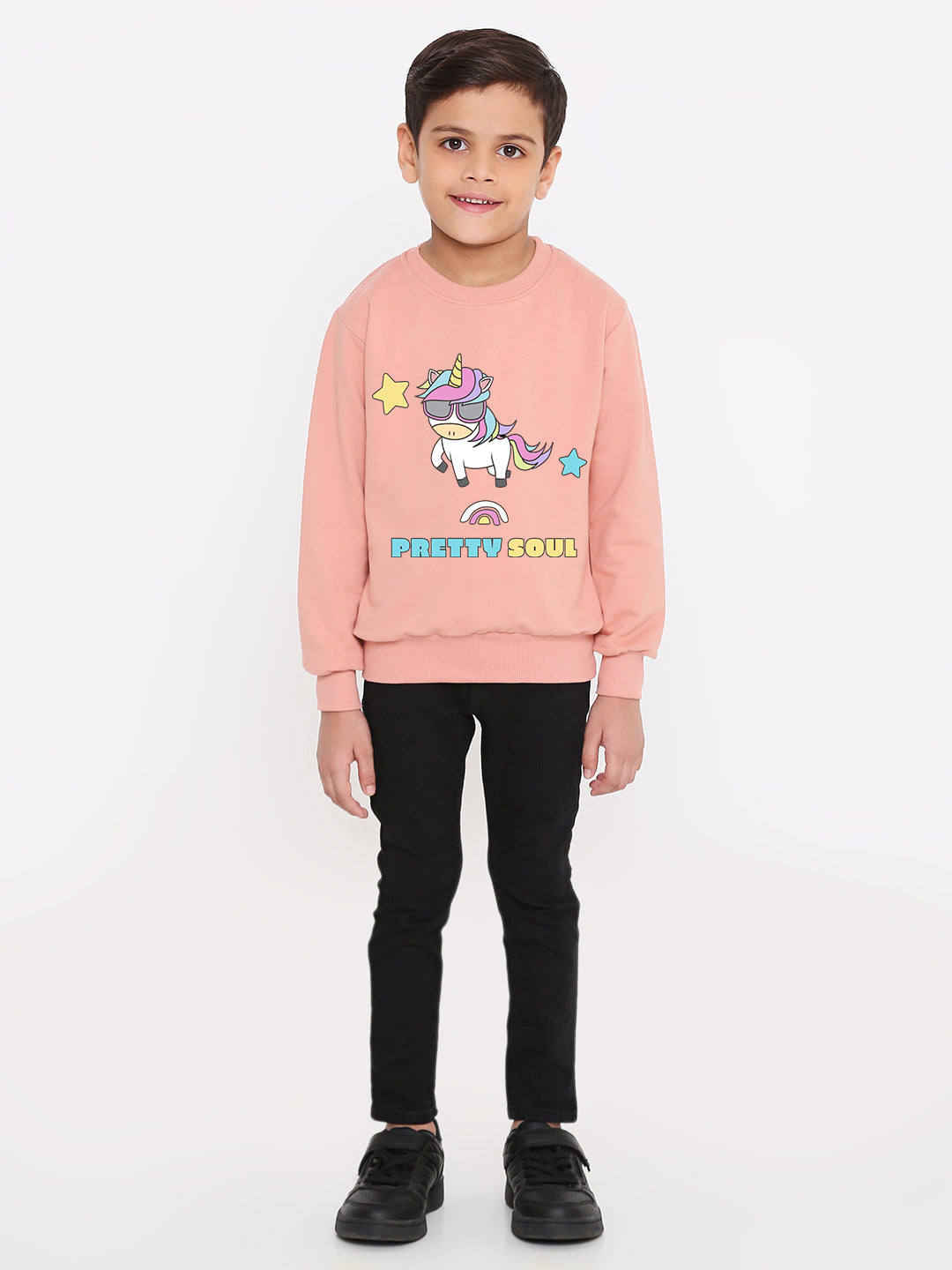 Kids Boys Unicorn Pretty Soul Graphic Sweatshirt