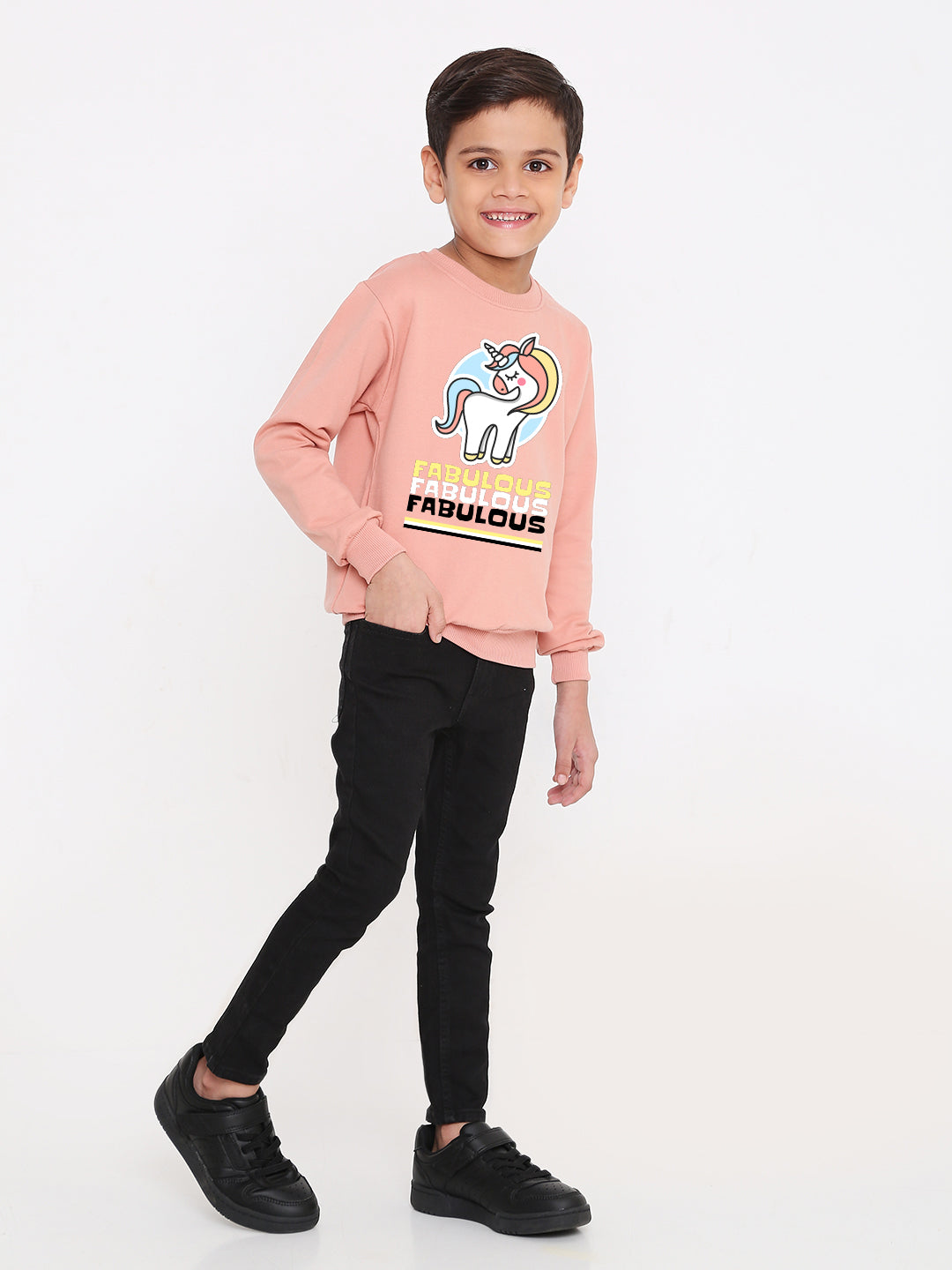 Kids Boys Fabulous Unicorn Graphic Sweatshirt