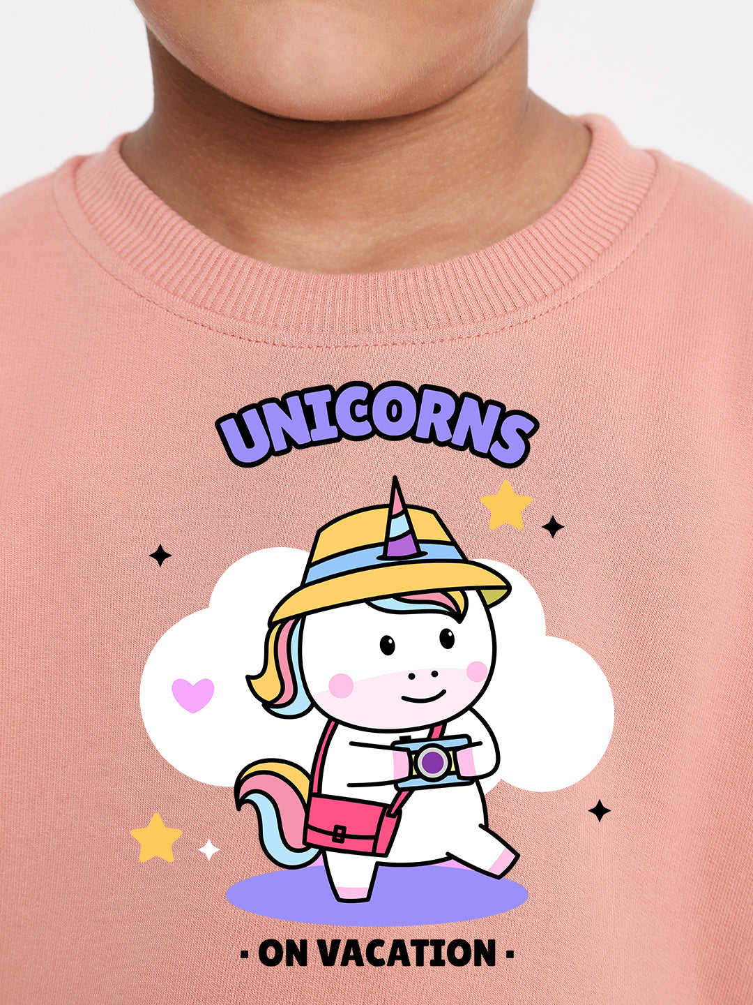 Kids Boys Unicorns on Vacation Graphic Sweatshirt