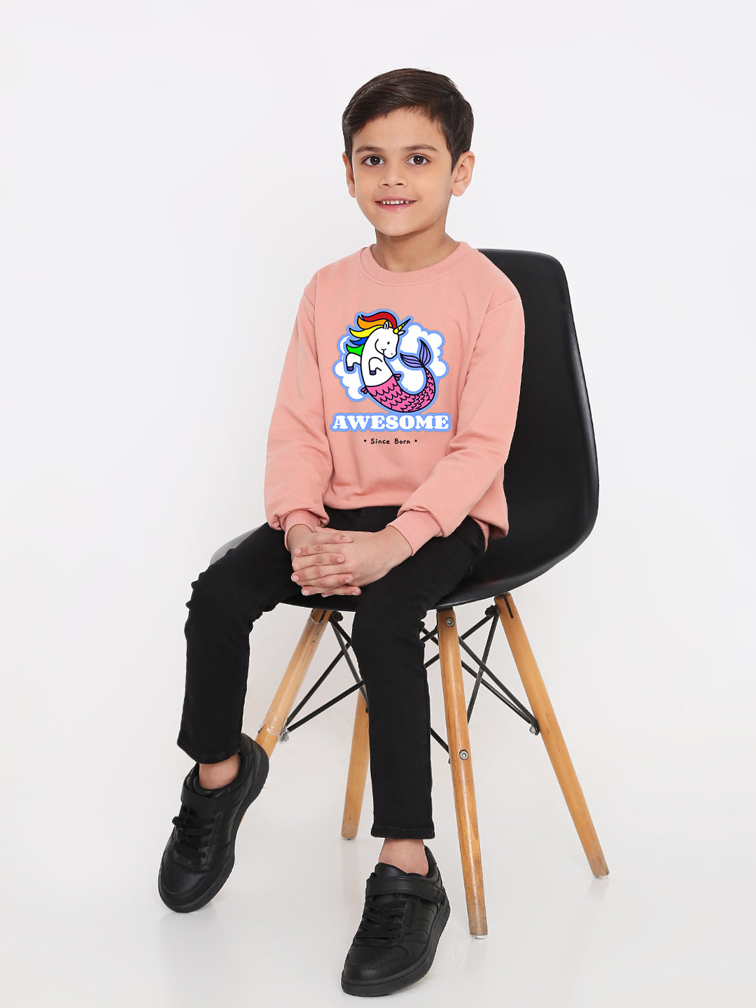 Kids Boys Mermicorn Awesome Since Born Graphic Sweatshirt