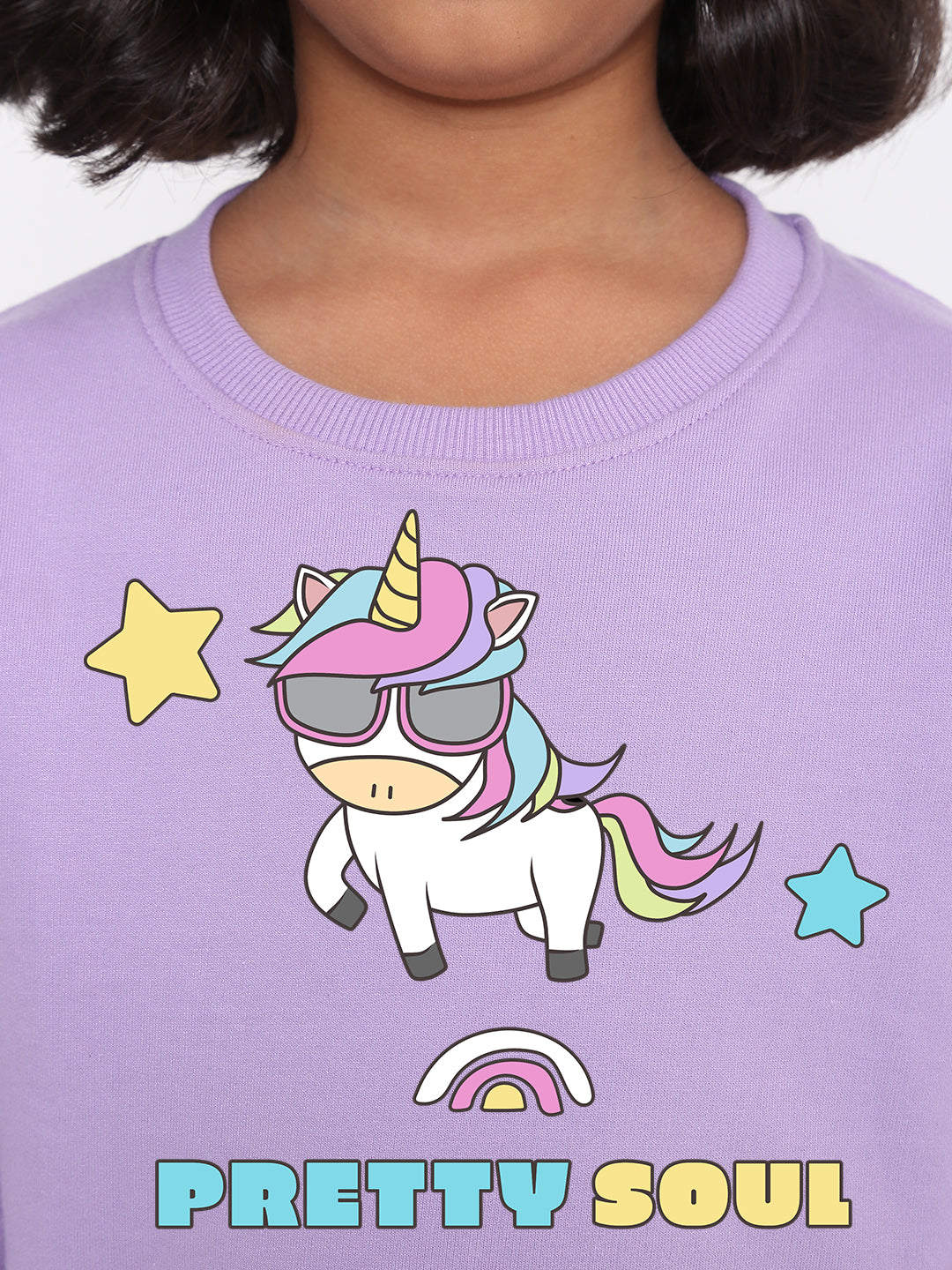 Kids Girls Unicorn Pretty Soul Sweatshirt