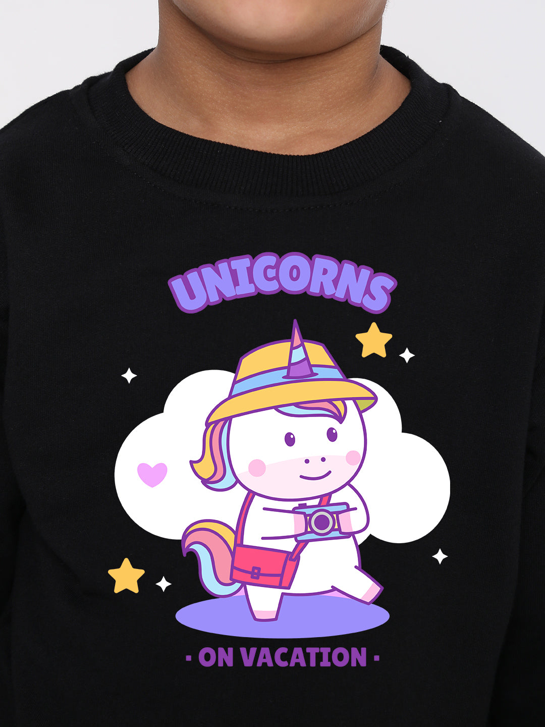 Kids Boys Unicorns on Vacation Graphic Sweatshirt