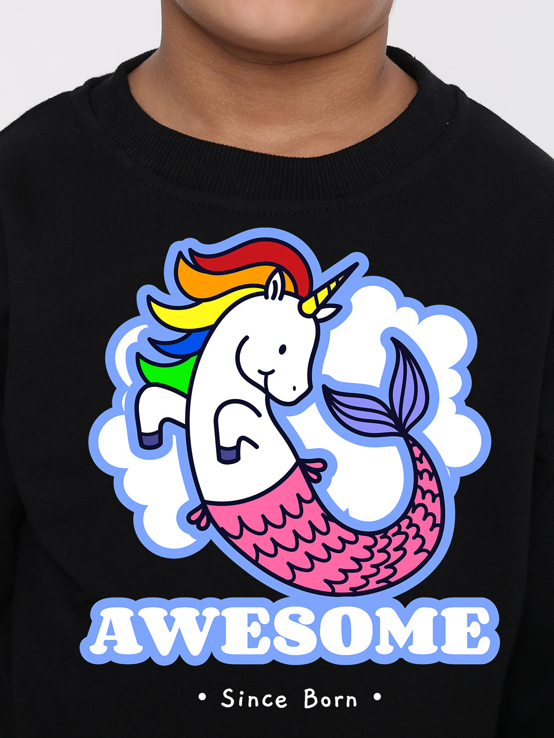 Kids Boys Mermicorn Awesome Since Born Graphic Sweatshirt