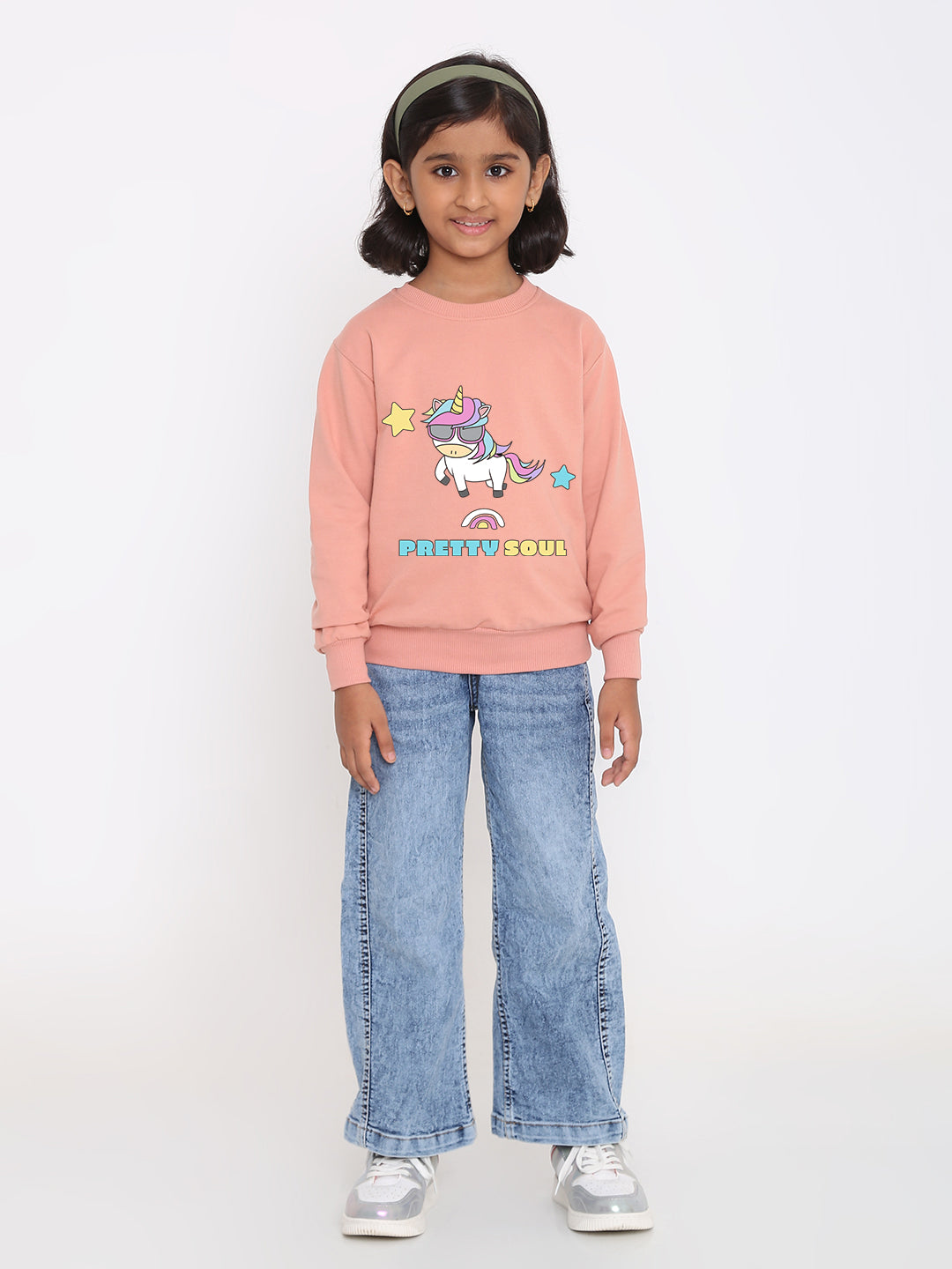 Kids Girls Unicorn Pretty Soul Sweatshirt