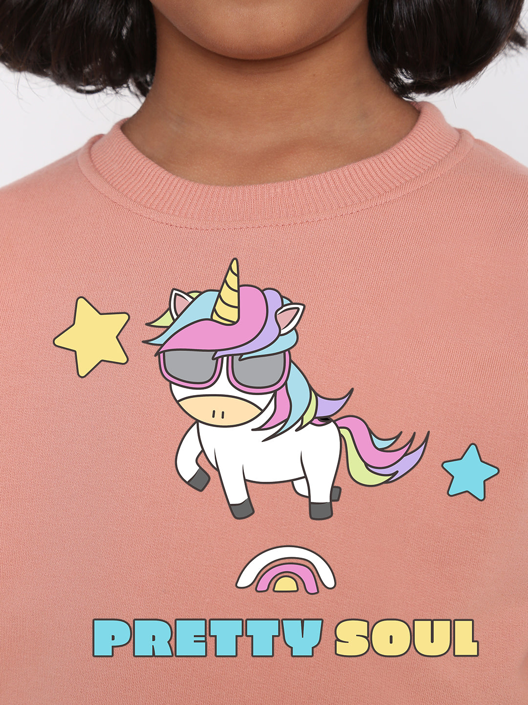 Kids Girls Unicorn Pretty Soul Sweatshirt