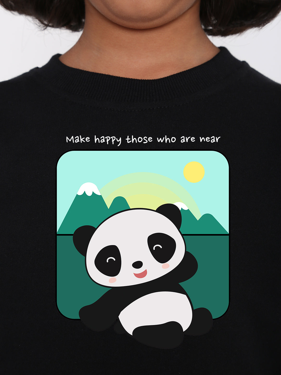 Kids Girls Cute Panda Sweatshirt
