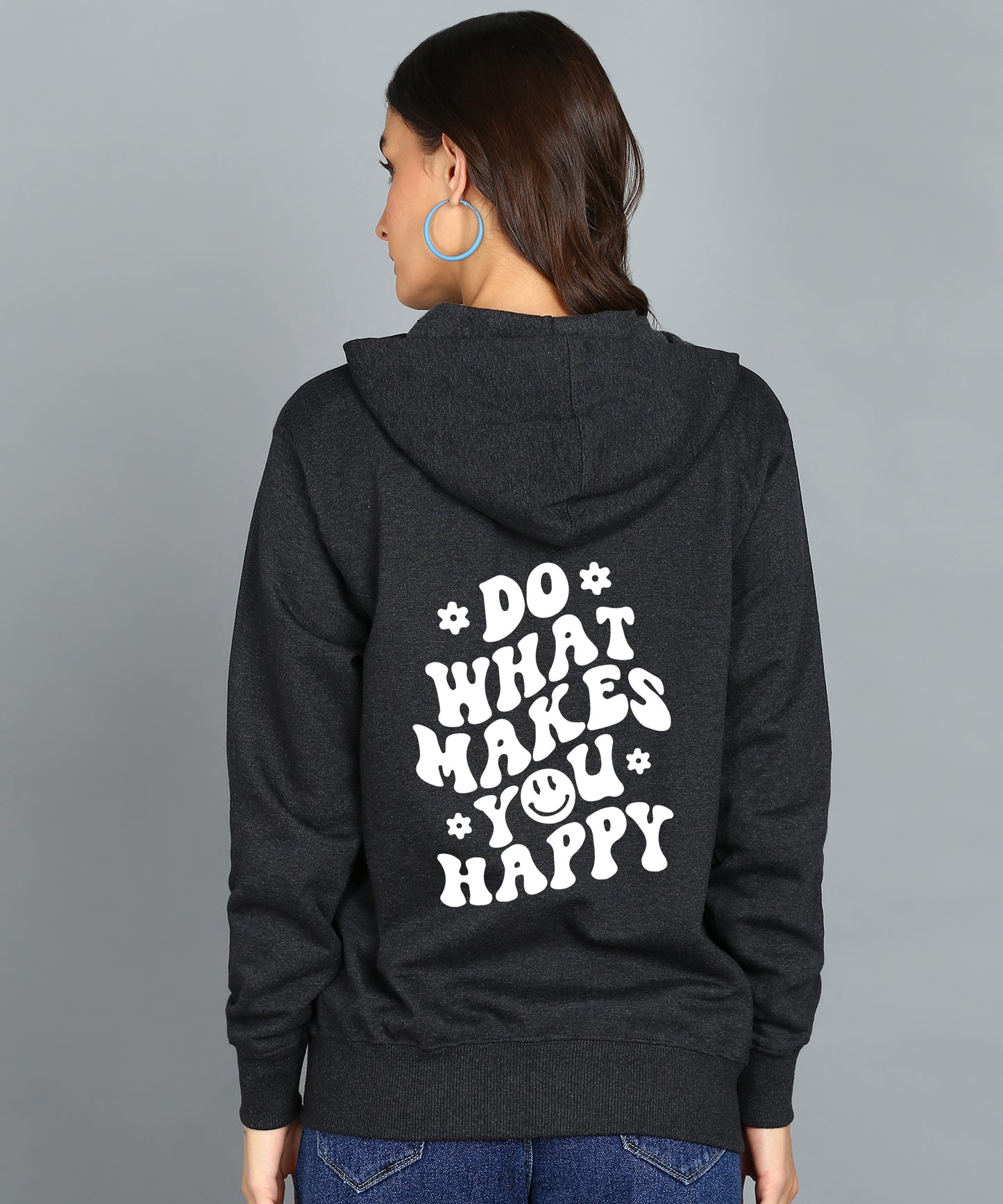 Do What Makes You Happy Women’s Cozy & Stylish Zipper Hooded Hoodie