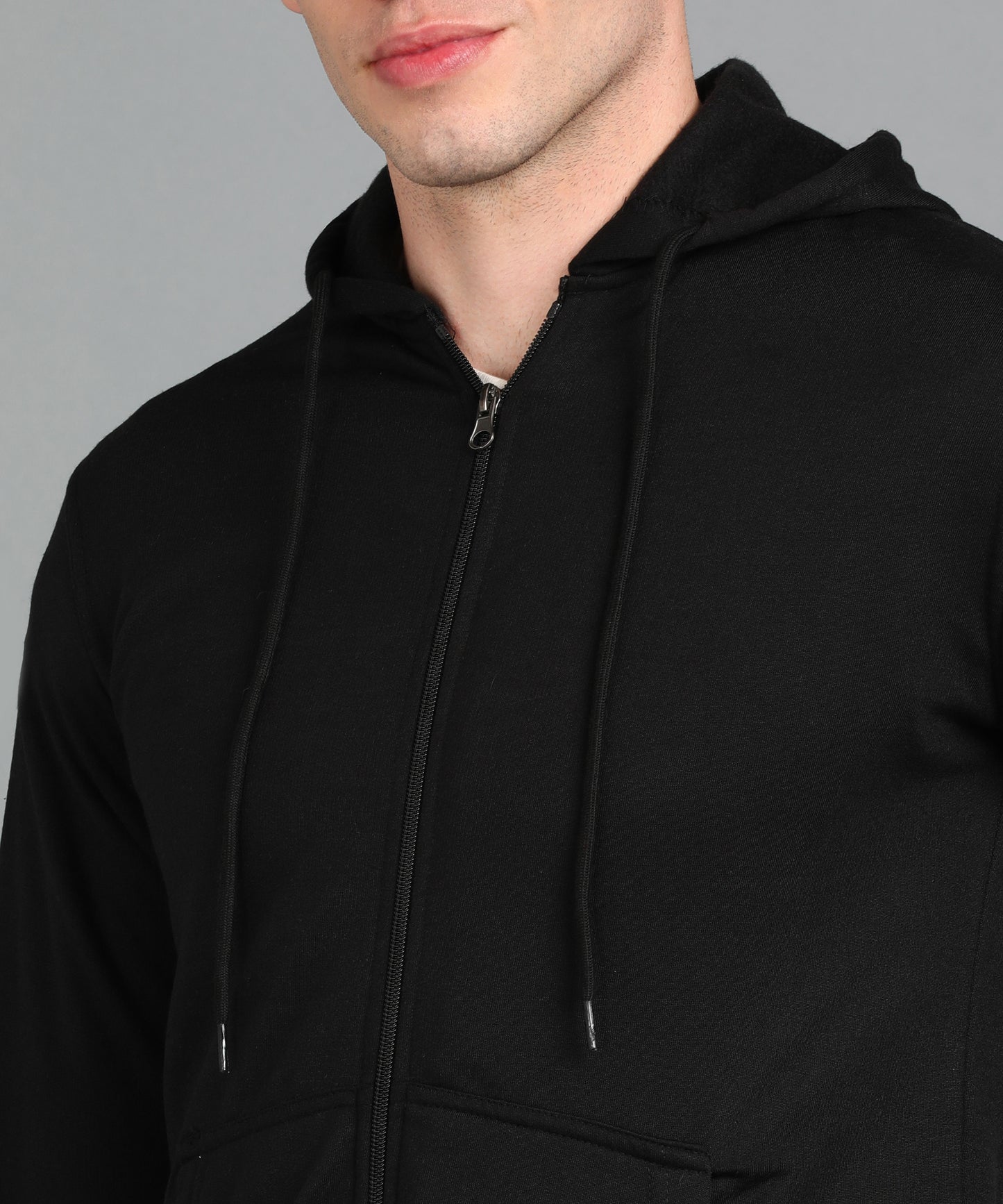 Men’s Plain Comfortable & Stylish Zipper Hooded Hoodie Sweatshirt