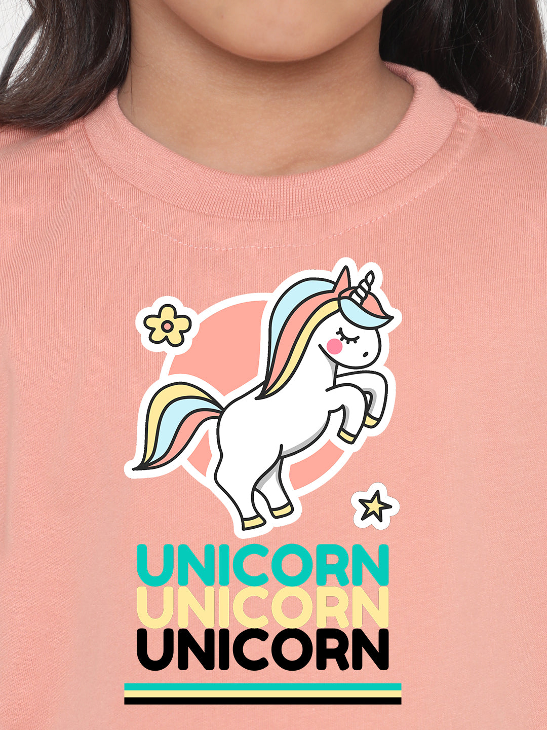 Unicorn Girls Printed T-shirt