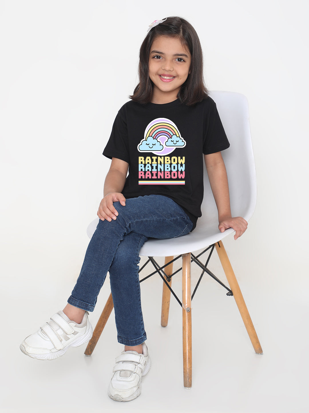 Rainbow Printed T-shirt for Kids Girls