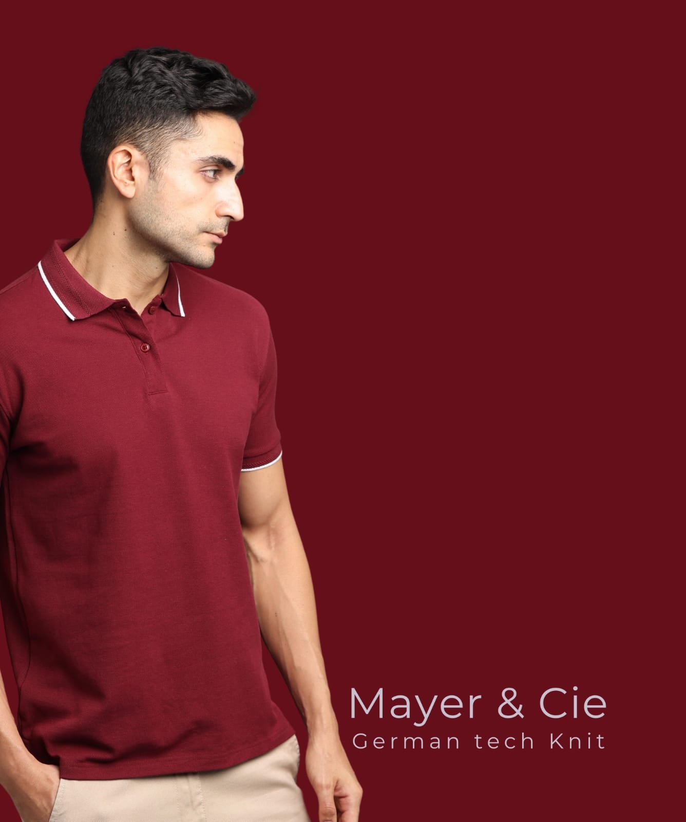 Men French Wine Premium Tipping Polo T-shirt