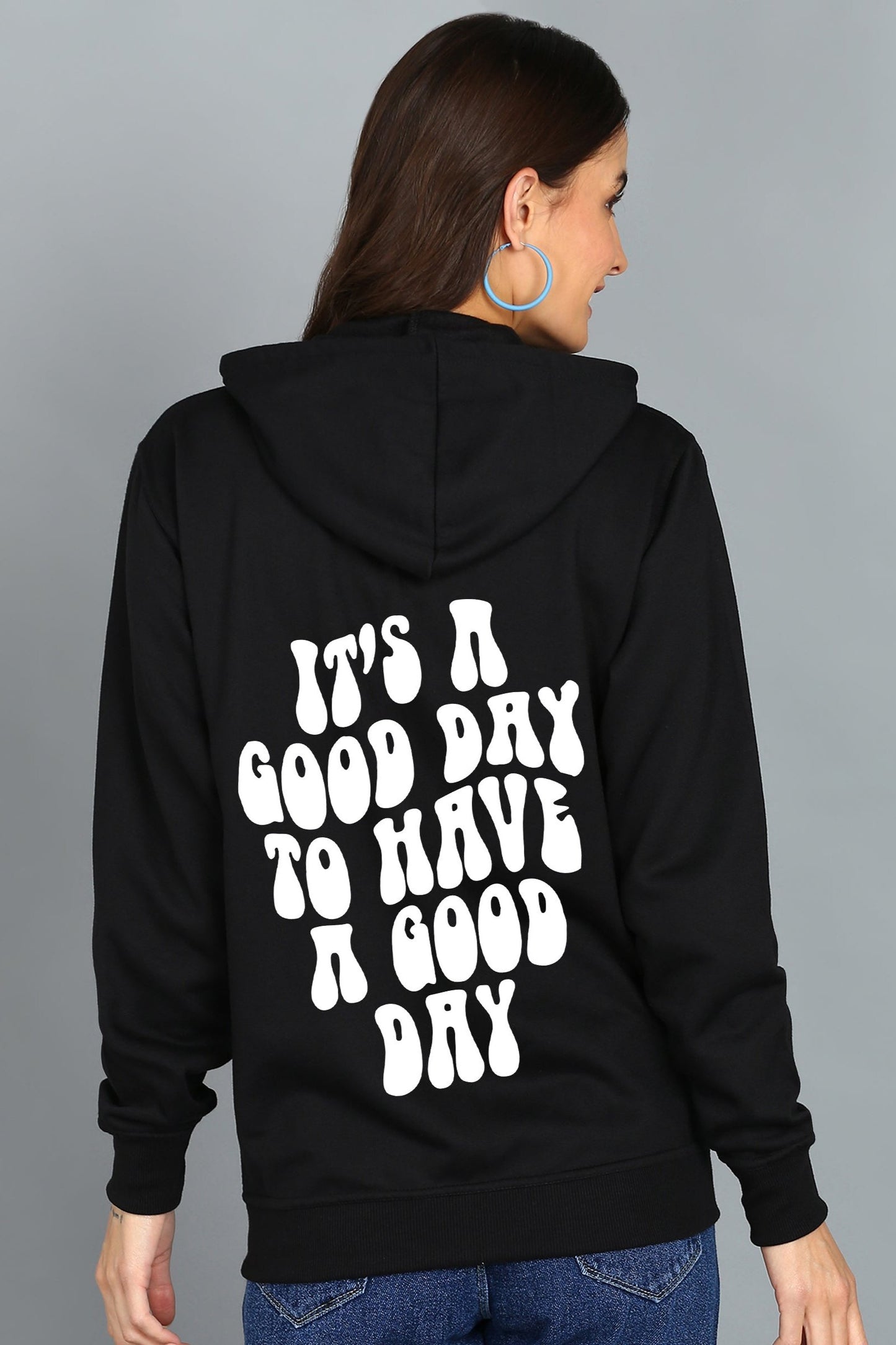 Good Day Women’s Zipper Hooded Hoodie