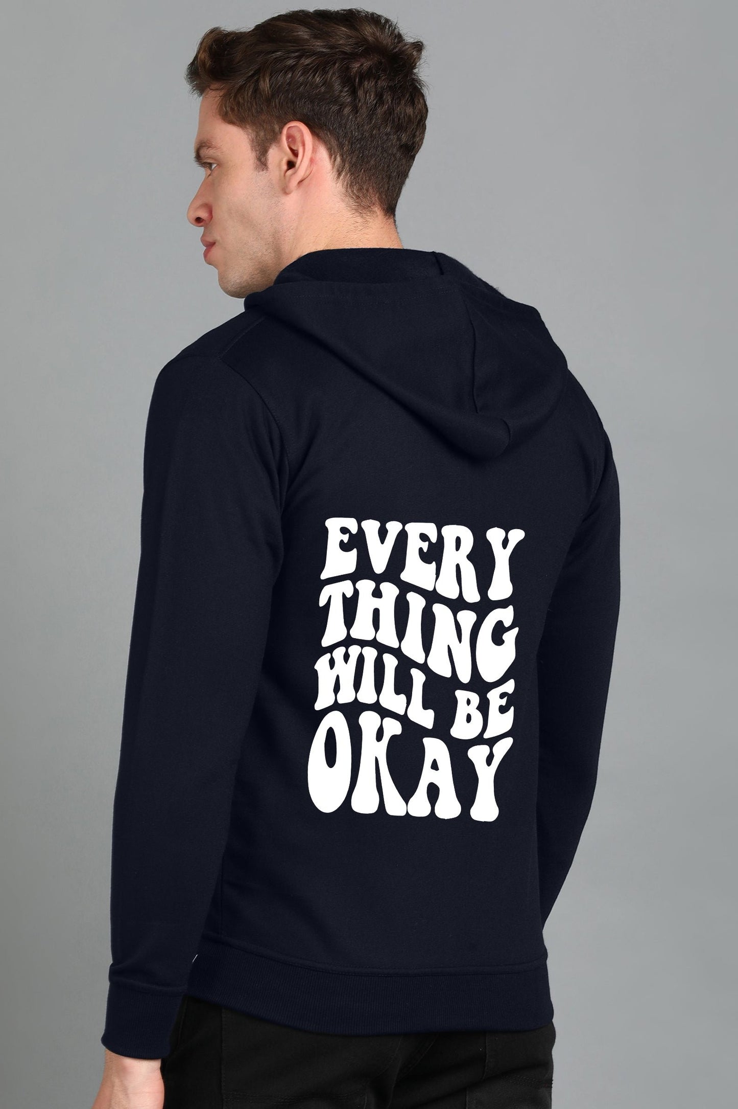 Everything Will Be Okay Men's Zipper Hoodie | Comfortable & Stylish