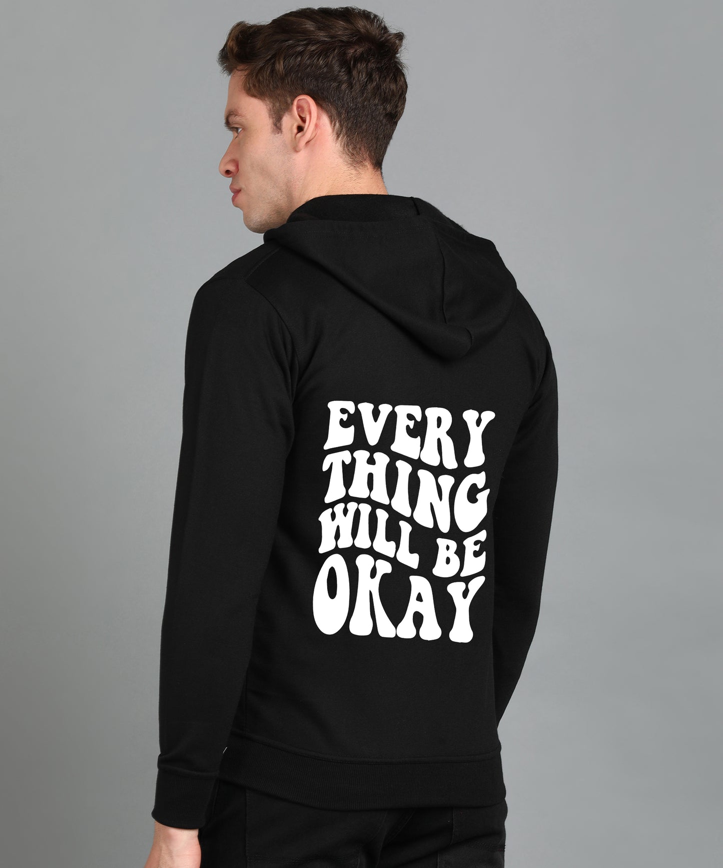 Everything Will Be Okay Men's Zipper Hoodie | Comfortable & Stylish