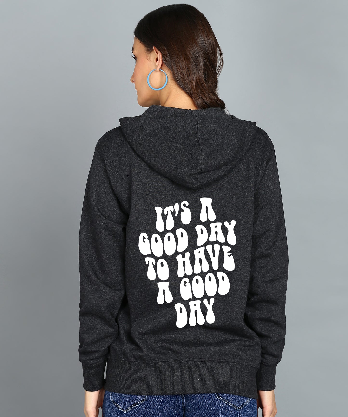 Good Day Women’s Zipper Hooded Hoodie