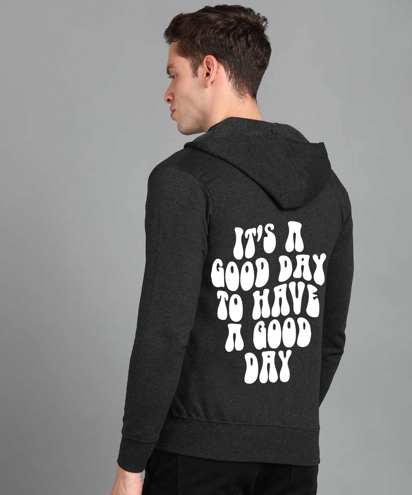Good Things Are Coming Men's Zipper Hooded Hoodie