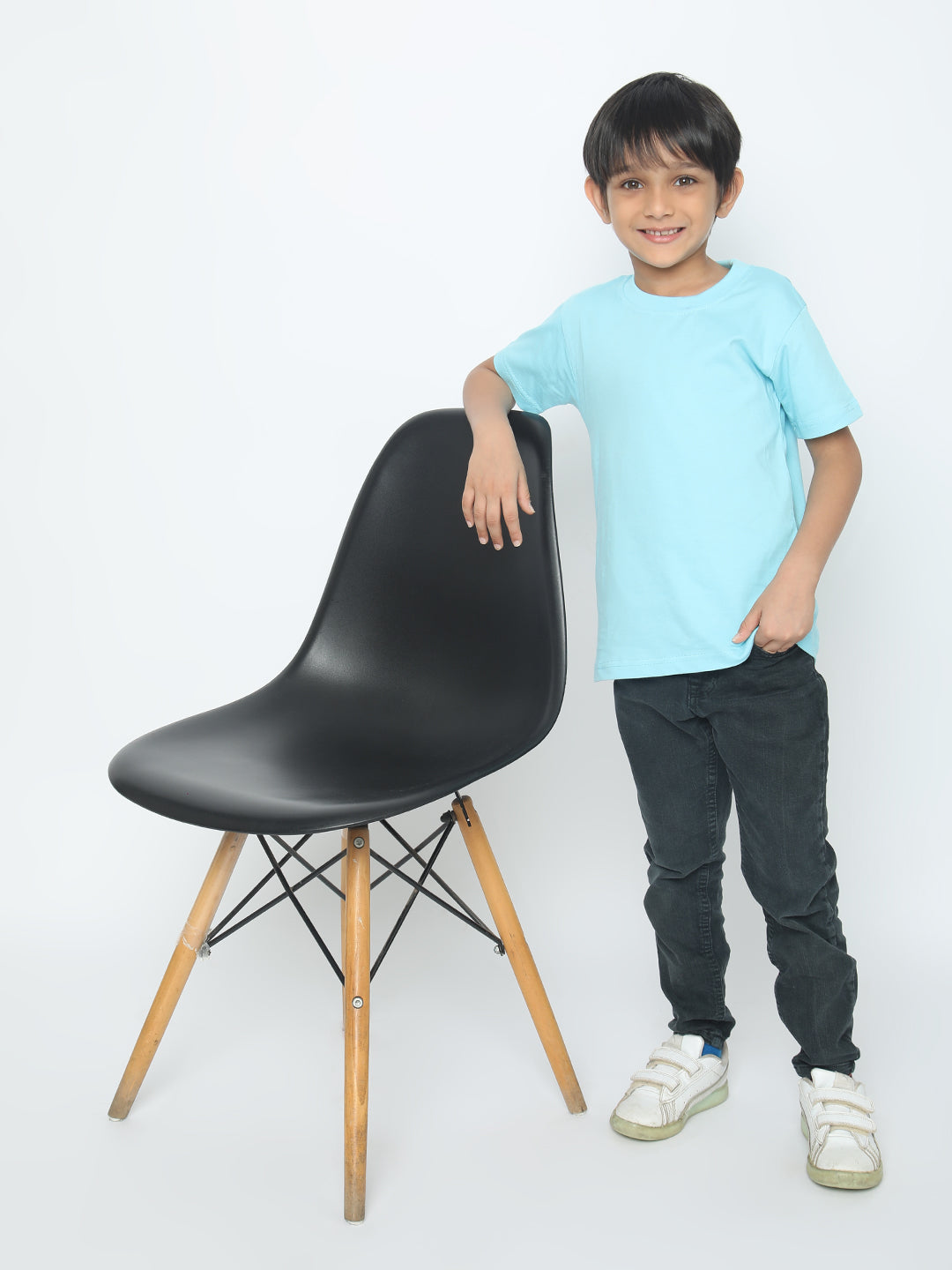 Kids Boys Pure Cotton Plain T-shirt