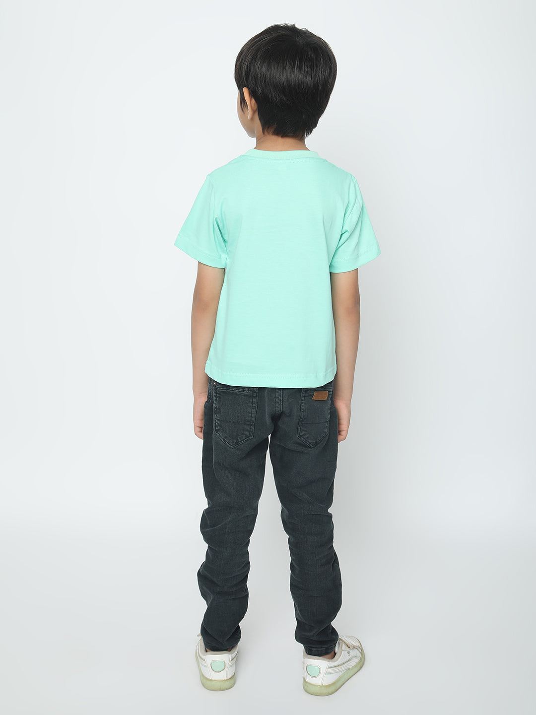 Kids Boys Pure Cotton Plain T-shirt