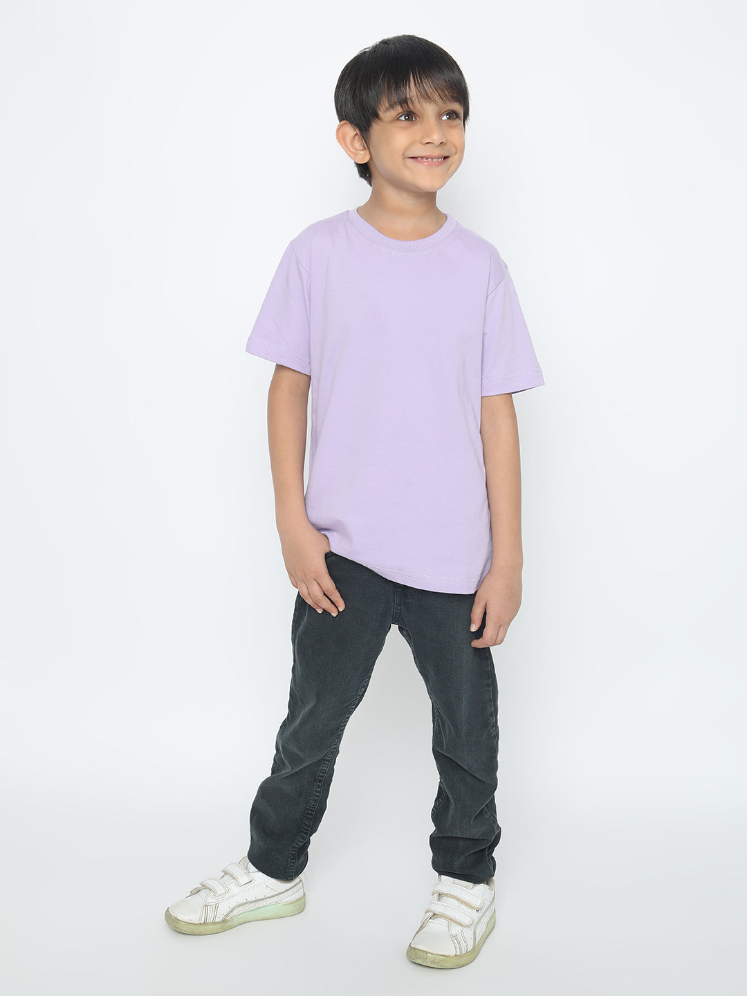 Kids Boys Pure Cotton Plain T-shirt