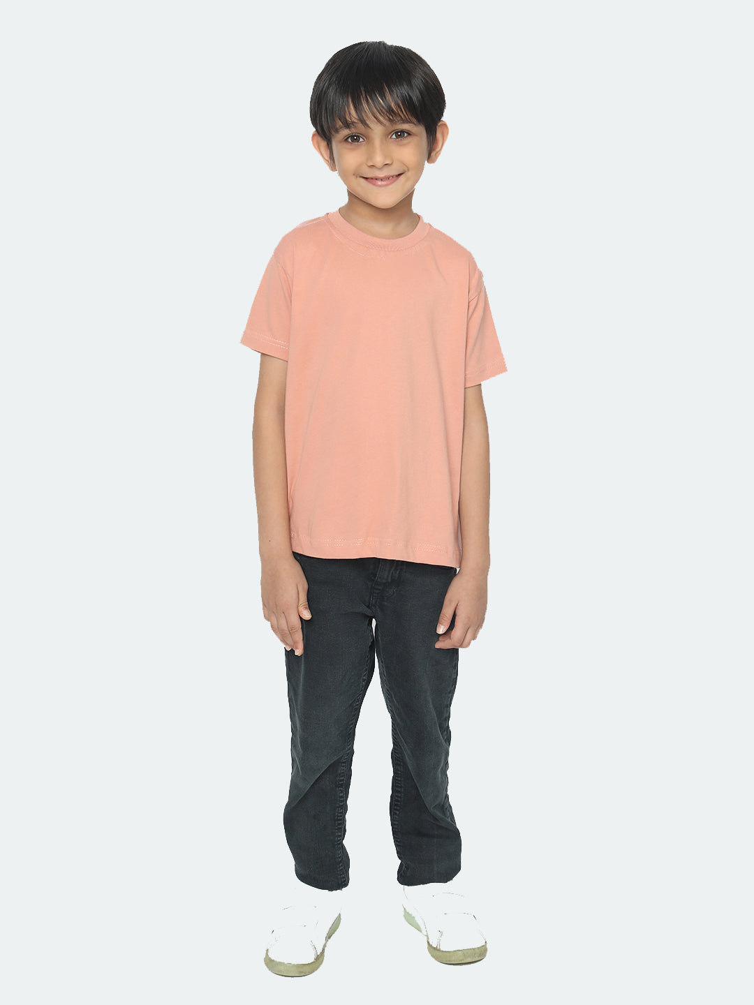 Kids Boys Pure Cotton Plain T-shirt