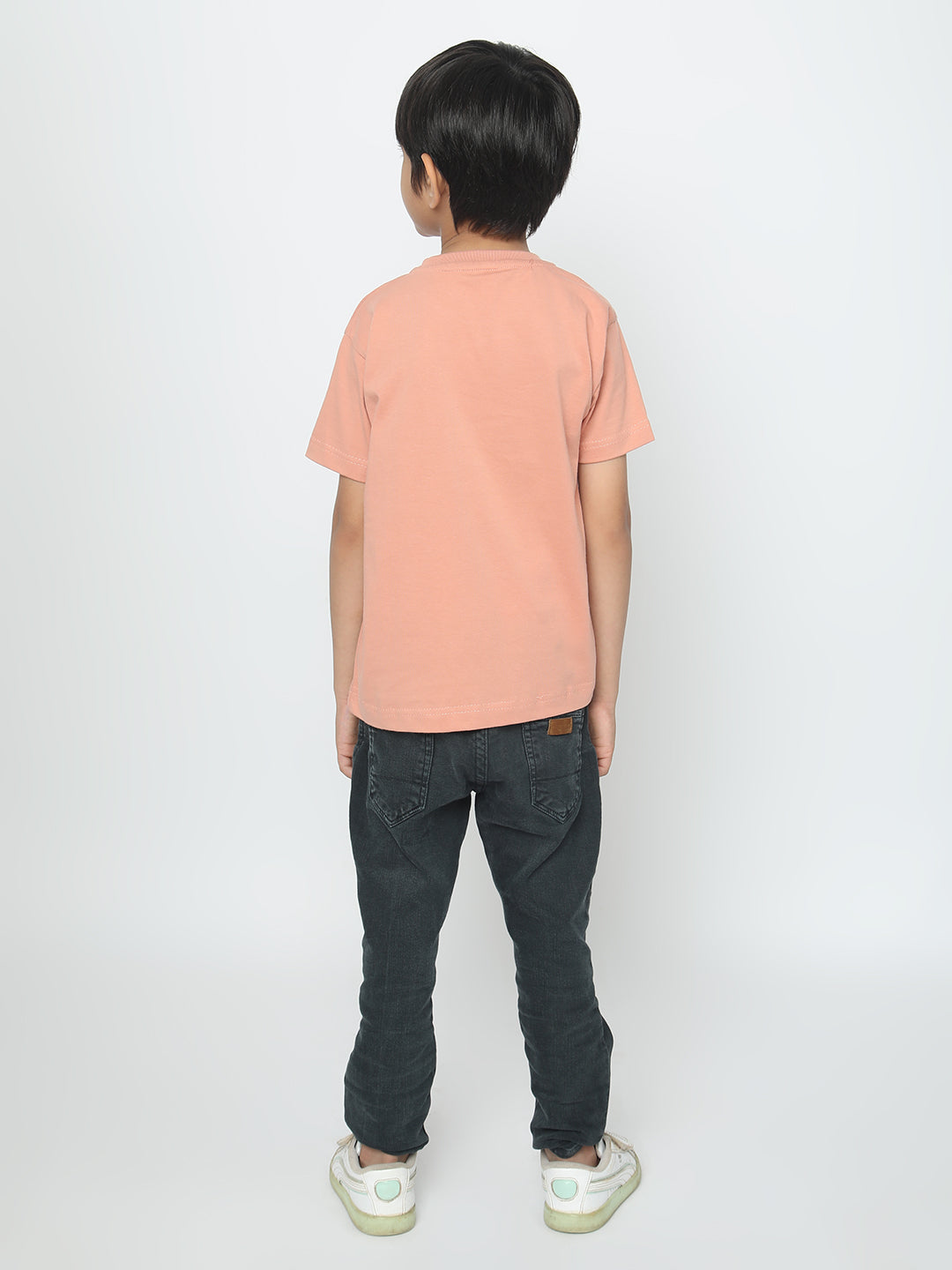 Kids Boys Pure Cotton Plain T-shirt