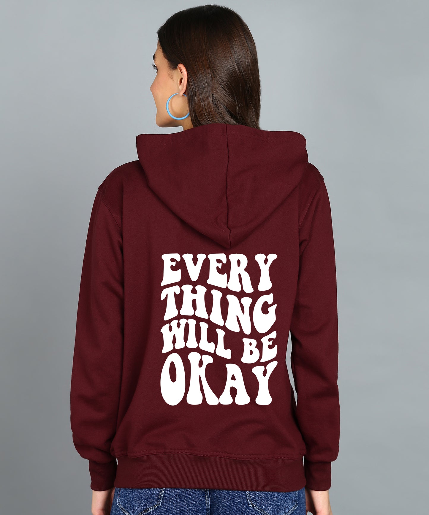 Everything Will Be Okay Women’s Zipper Cozy & Stylish Hoodie
