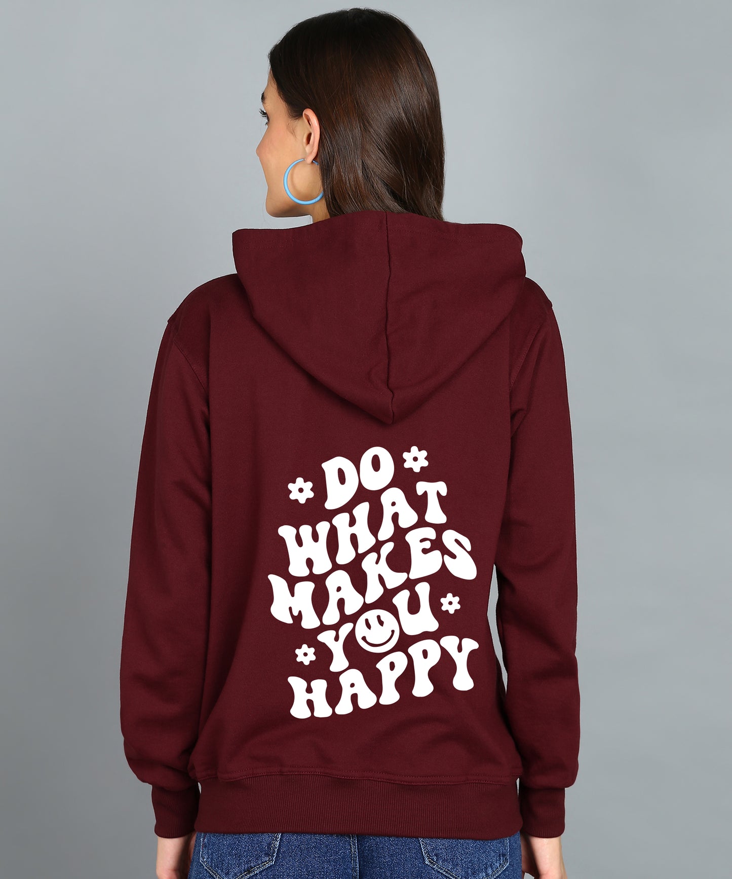 Do What Makes You Happy Women’s Cozy & Stylish Zipper Hooded Hoodie