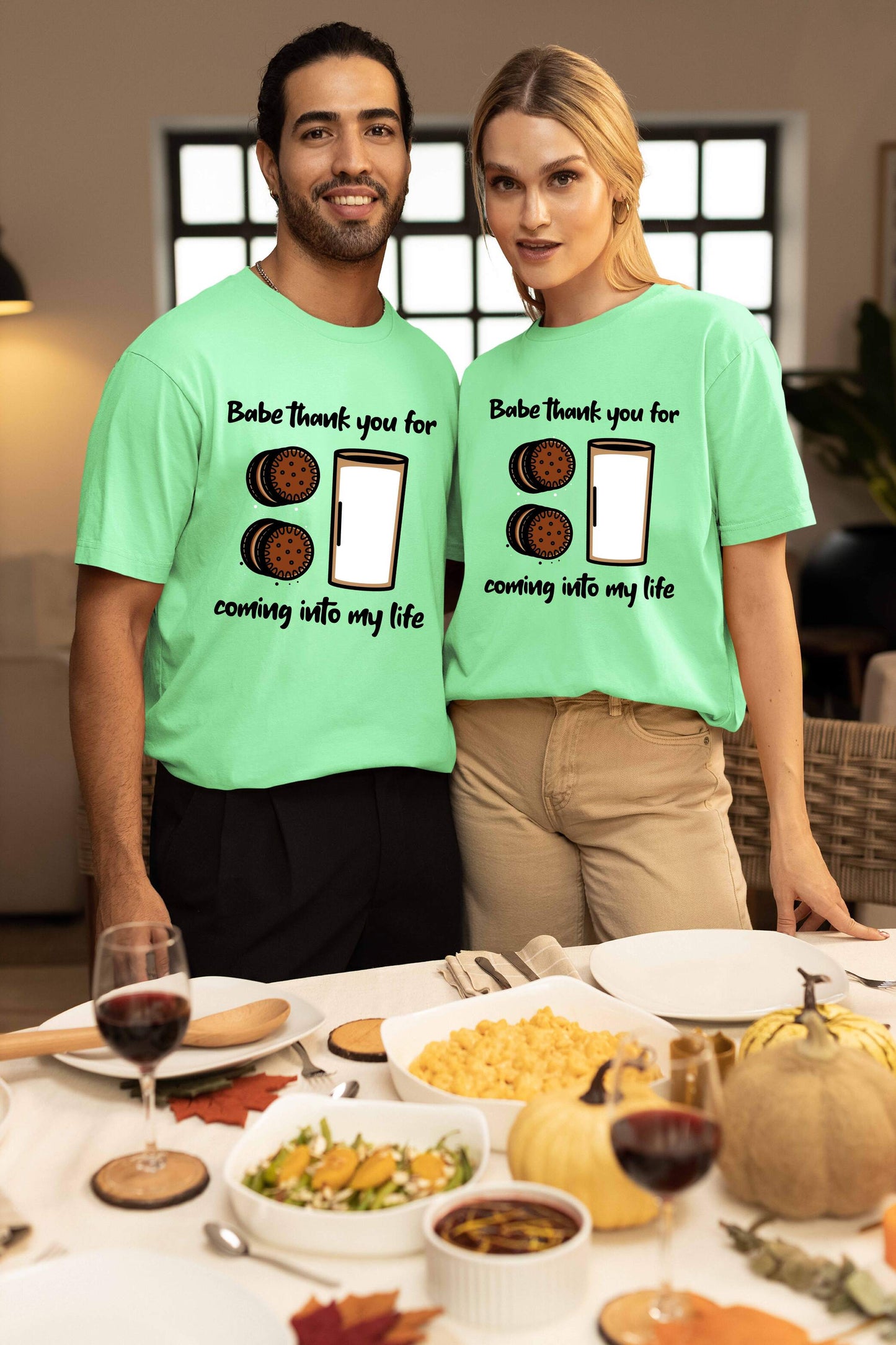 Cookies & Milk Couple Super Combed Cotton Oversized Baggy Fit T-Shirts