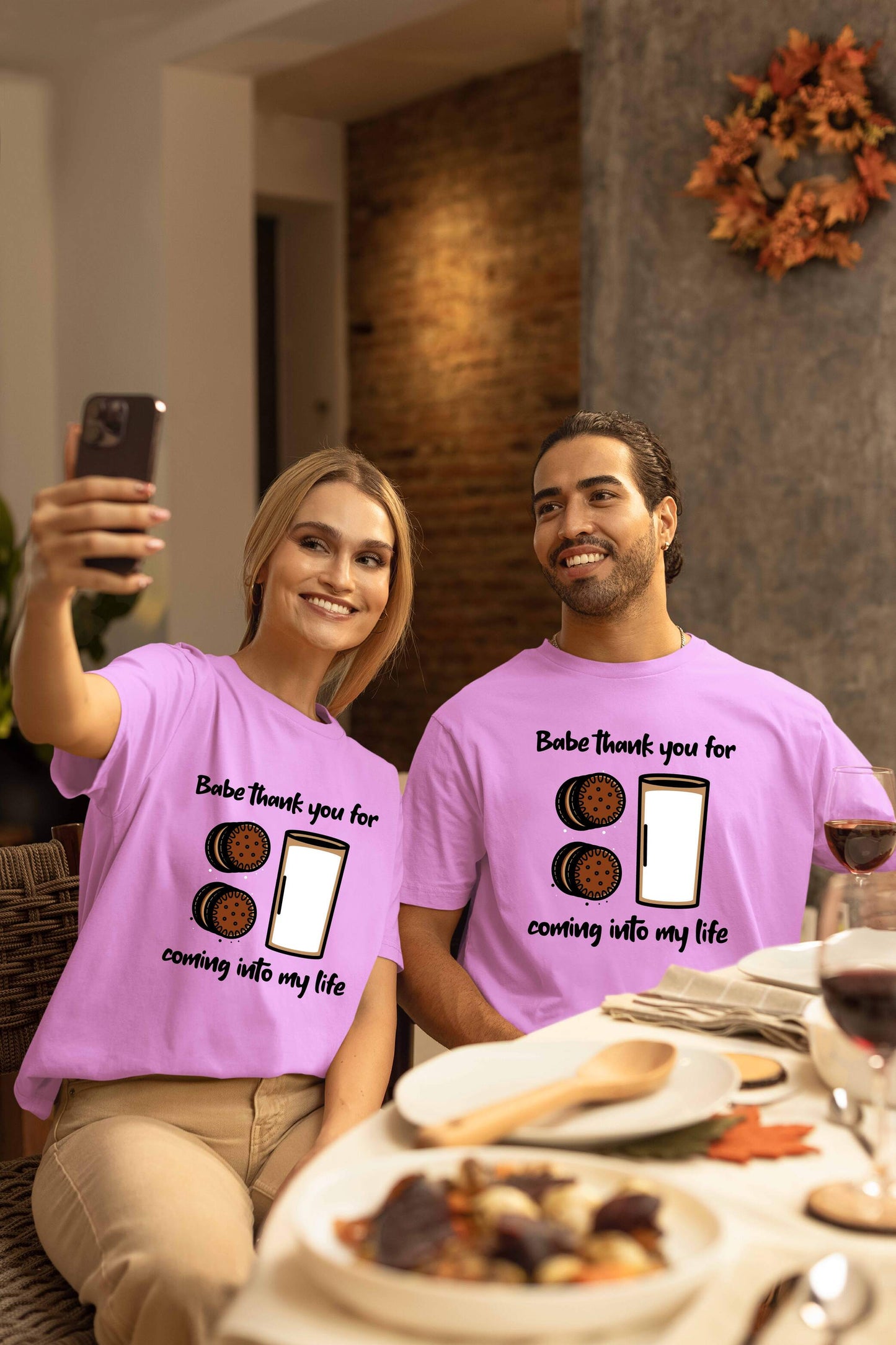 Cookies & Milk Couple Super Combed Cotton Oversized Baggy Fit T-Shirts